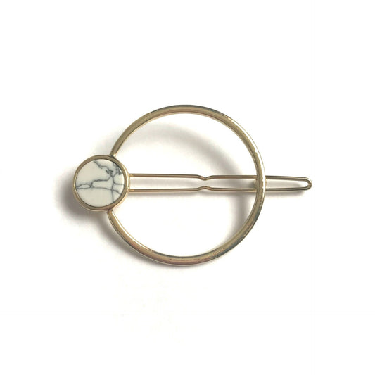 Gold Marble Stone Hair Pin - Accessories, Gold Hair Pin, Hair Pin, Jewellery, Simple Hair Accessories, Minimalistic Hair Accessory,Hair Pins