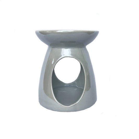 Grey Pearl Ceramic Oil Burner -  Wax Melt Burner, Home Decor, Home Living, Candle Warmers, Wax Warmer, Homeware, Essential Oils, Calming