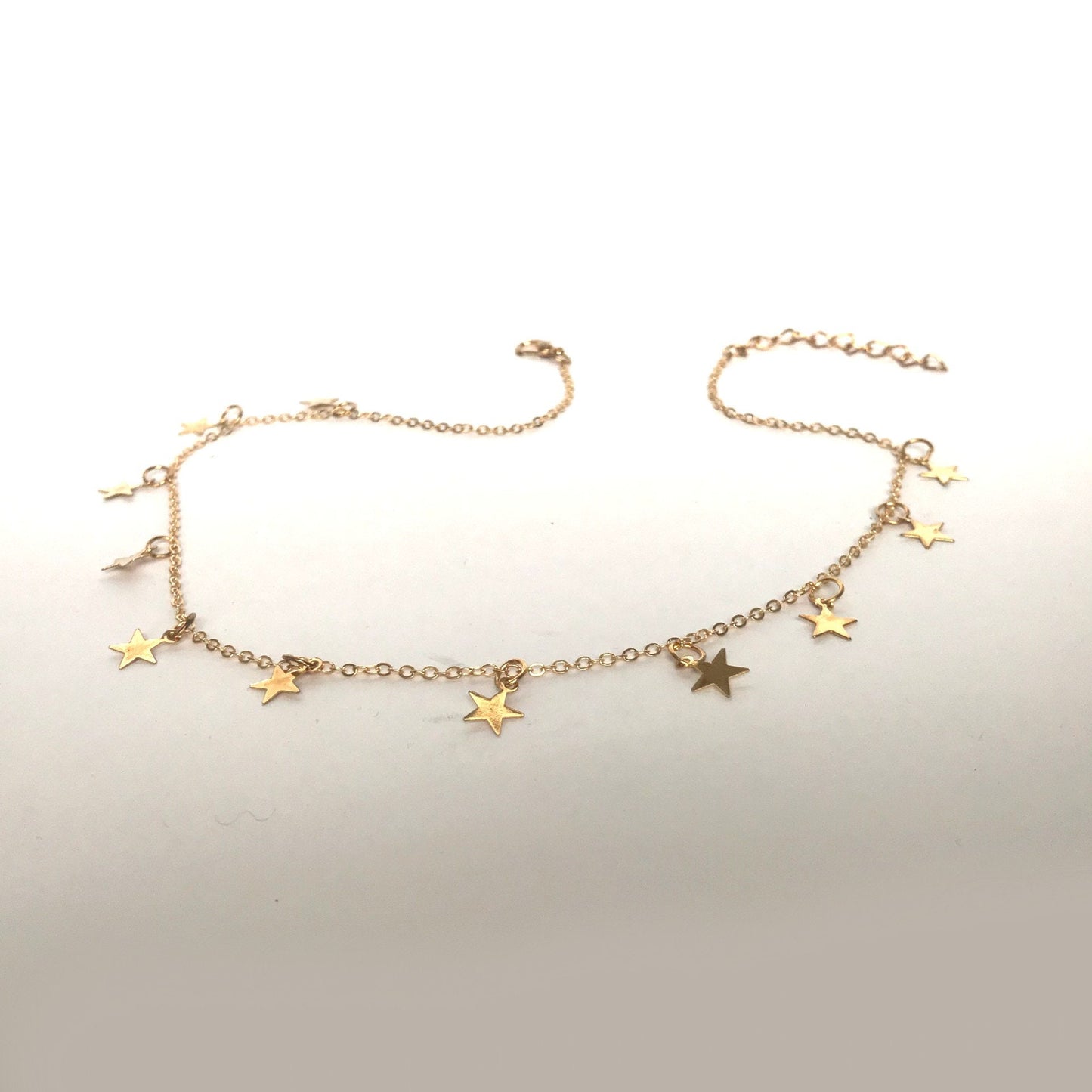 Gold Plated Star Choker Necklace - Jewellery, Accessories, Pendant Necklace, Choker Necklace, Charm Necklace, Star Charm Necklace