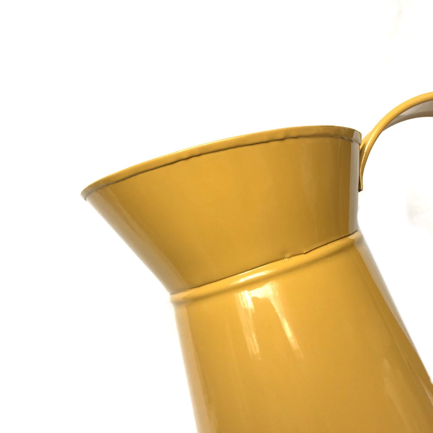 Metal Mustard Yellow Jug - Botanical Jug, Mustard Vase, Metal Jug, Flower Arranging, Decorative Jug, Homeware, Flowers,Home Decor