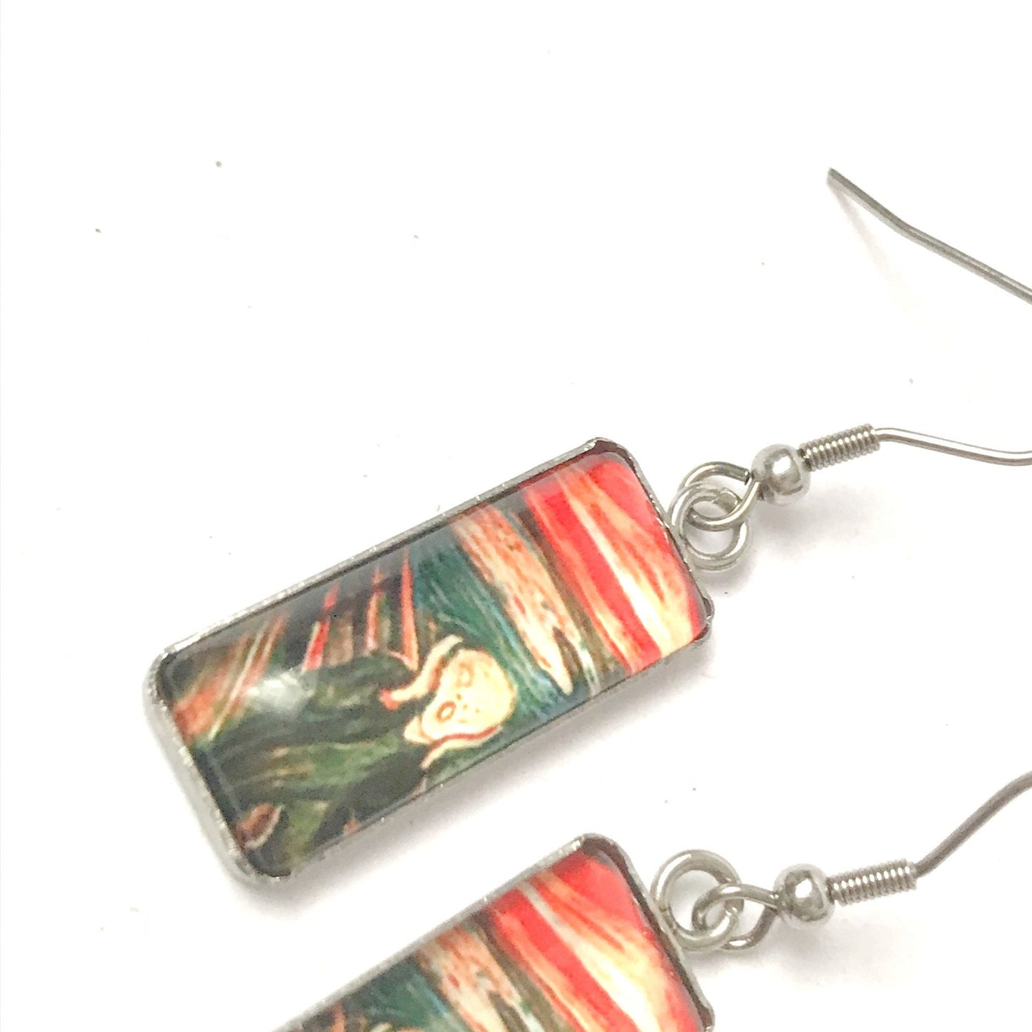 Famous Painting Charm Drop Earrings - Hanging Jewellery, Accessories, Art Lover Gift, Arty Gift, Painting Earrings, Silver Drop Earrings