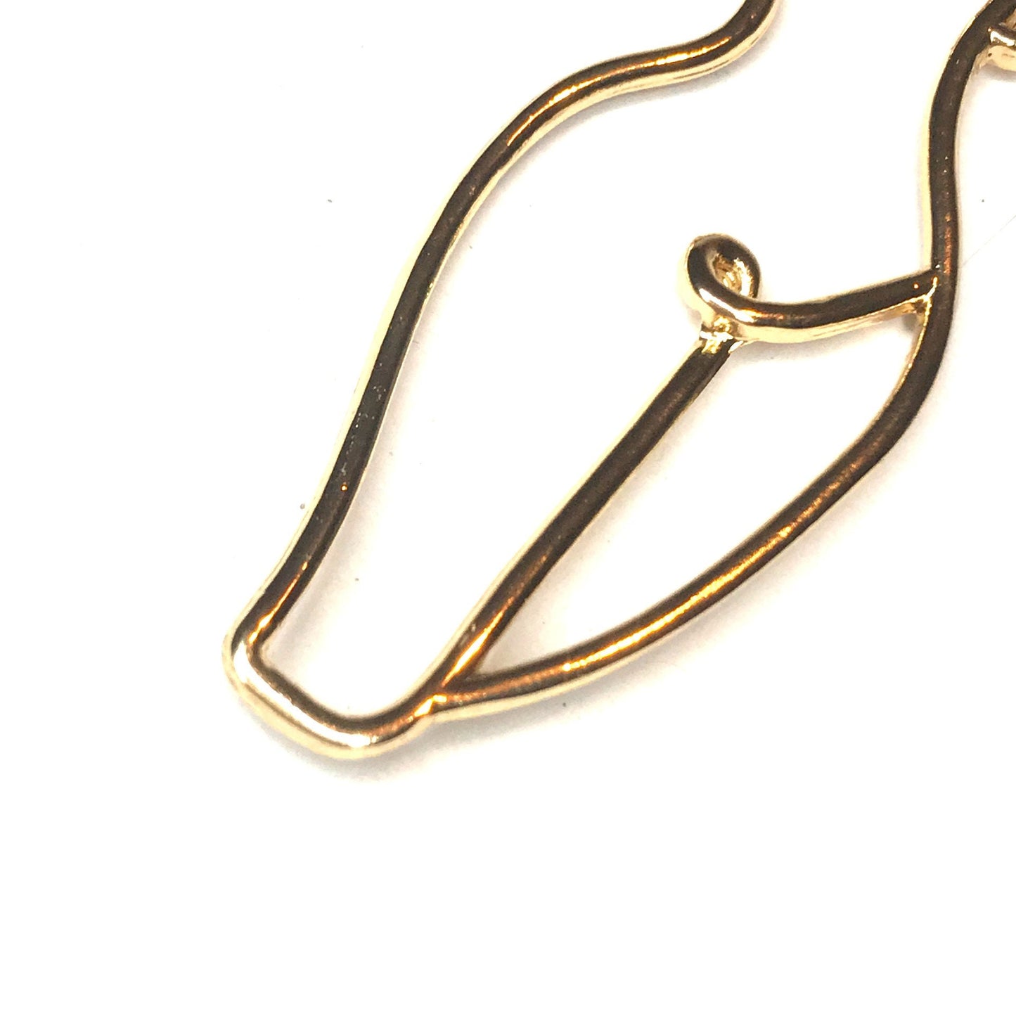 Gold Abstract Body Outline Necklace - Art Feminist Necklace,Liberal Art Jewelry,Long Necklace,Novelty,Funky Jewellery,Picasso Body Necklace