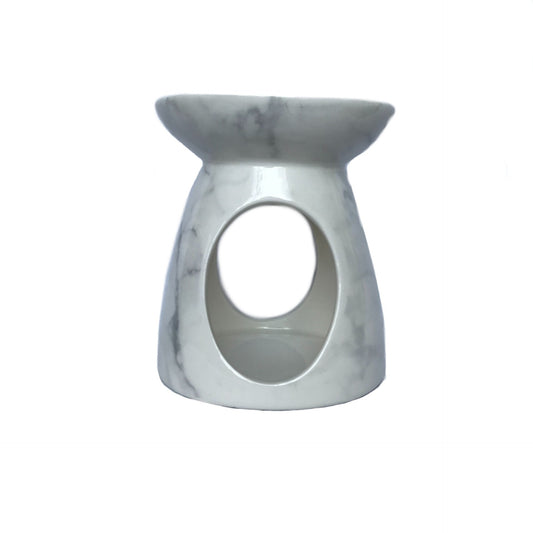 Marbled Pearl Ceramic Oil Burner -  Wax Melt Burner, Home Decor, Home Living, Candle Warmers, Wax Warmer, Homeware, Essential Oils, Calming