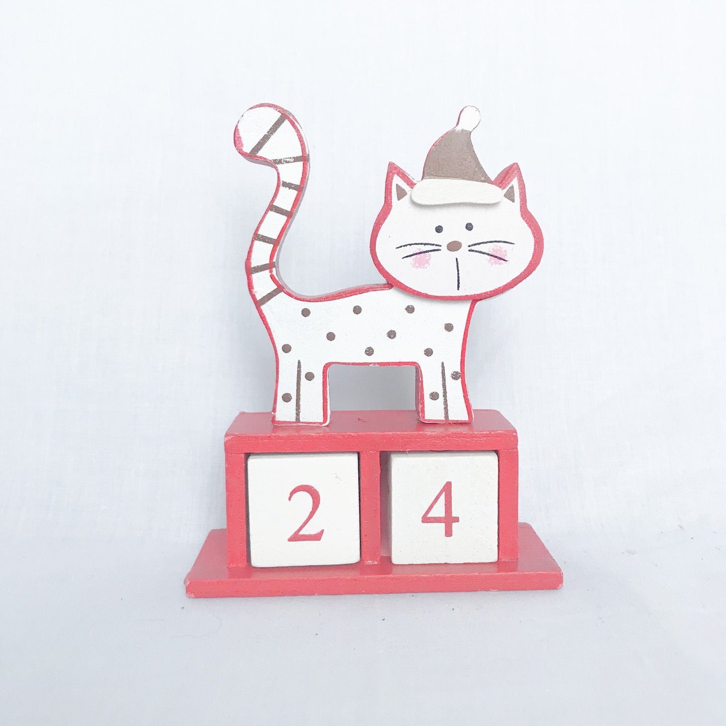 Wooden Cat Christmas Countdown - Advent Calendar,Cat Decor,Xmas Decoration,Christmas Decor,Days Until Christmas,Cat Lover Gift,Christmas Cat