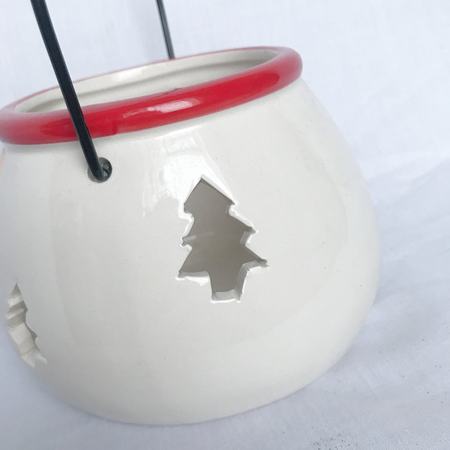 Ceramic Santa Lantern - Xmas Decoration, Christmas Decorations, Rustic Decor, Santa Claus Decor, Christmas Decor, Rustic Santa Claus Lantern