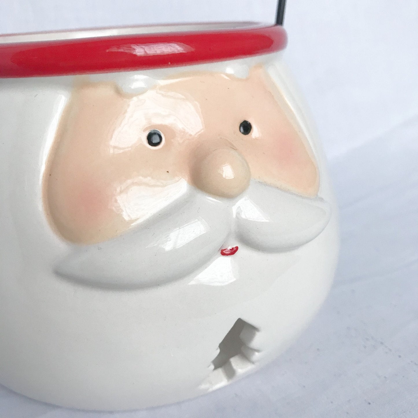 Ceramic Santa Lantern - Xmas Decoration, Christmas Decorations, Rustic Decor, Santa Claus Decor, Christmas Decor, Rustic Santa Claus Lantern