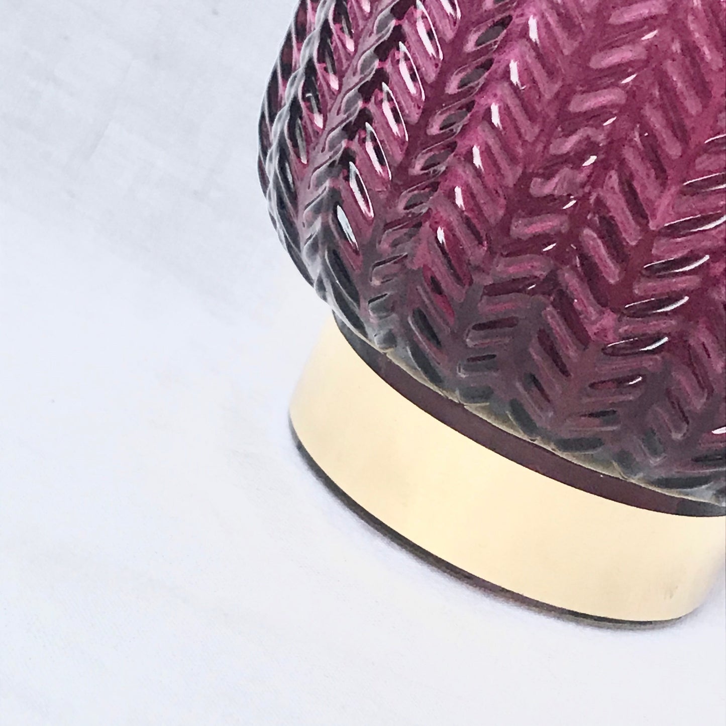 Pink Textured Candle Pot - Home Decor, Home Living, Candle Holders, Homeware, Calming, Cute Decor, Textured Effect, Gold Decor, Hot Pink