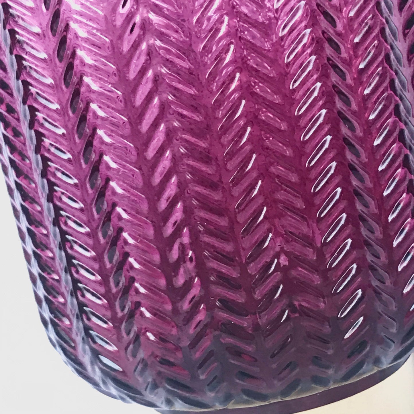 Pink Textured Candle Pot - Home Decor, Home Living, Candle Holders, Homeware, Calming, Cute Decor, Textured Effect, Gold Decor, Hot Pink