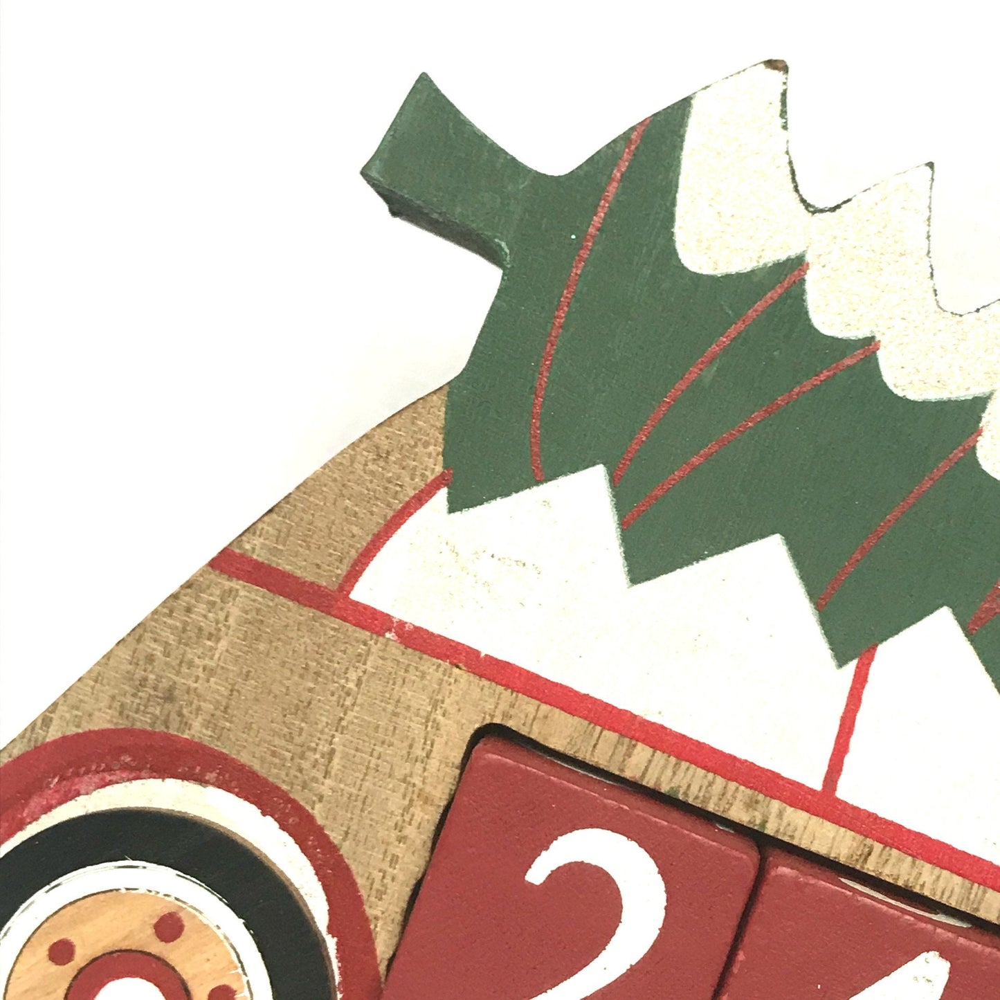 Wooden Christmas Scene Countdown - Advent Calendar, Christmas Decor,Xmas Decoration,Christmas Home Decor,Days Until Christmas,Christmas Tree