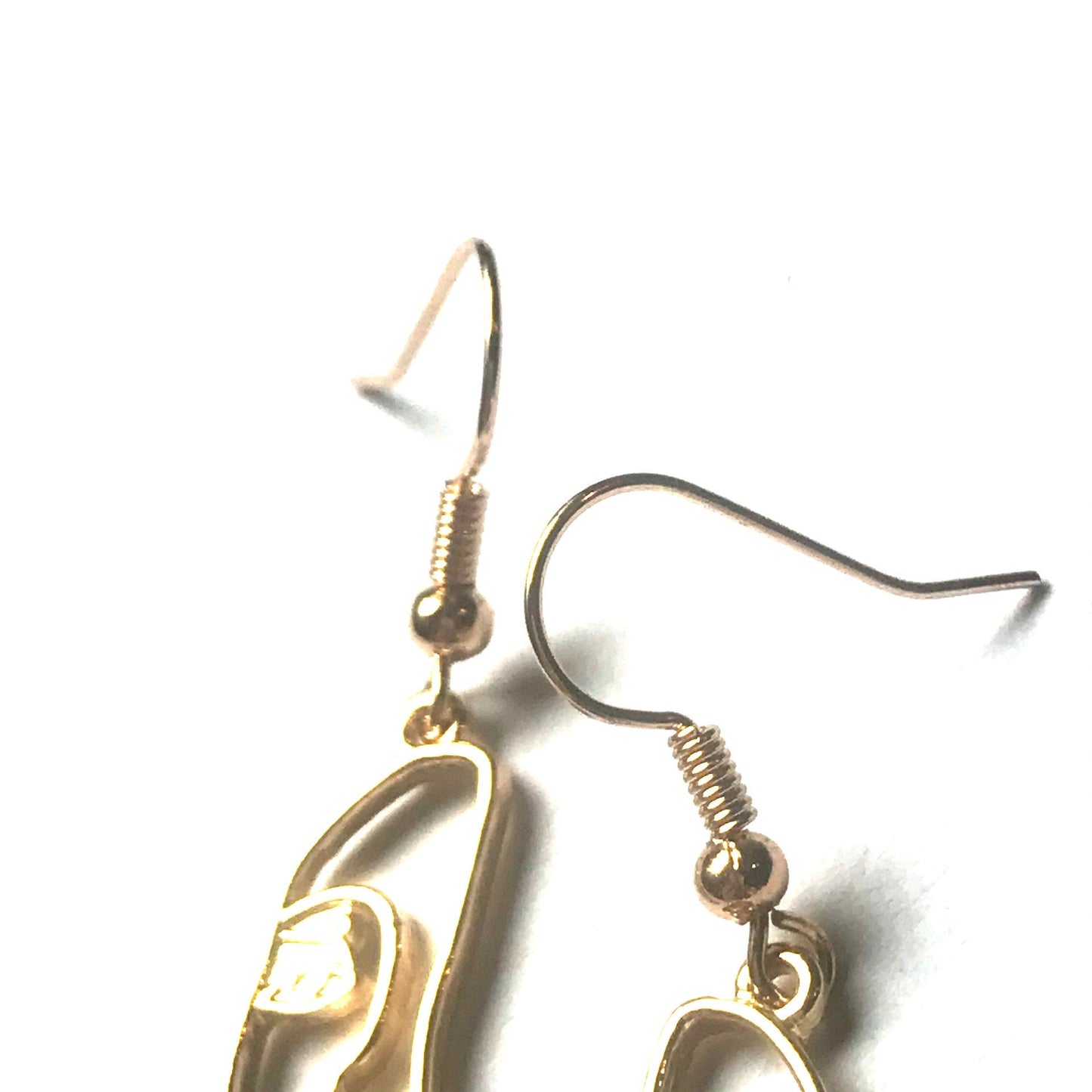 Gold Plated Hollow Out Face Charm Drop Earrings - Feminist Earrings, Abstract Face Earrings, High Polished, Hanging Jewellery, Accessories