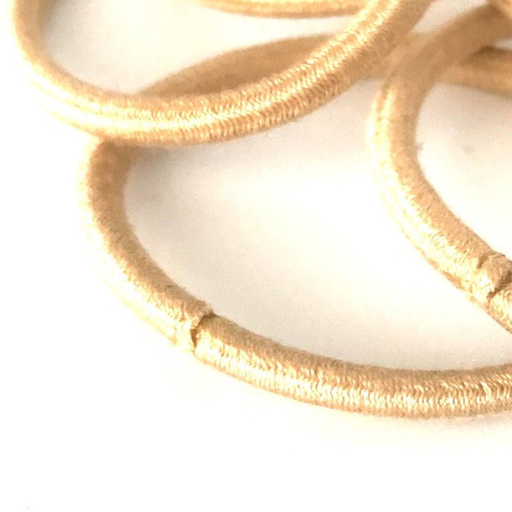 Biodegradable Tencel Hair Ties - Hair Bobbles, Compostable, Eco Friendly, Plastic Free, Hair Accessories, Neutral Colour, Endless, Snag Free