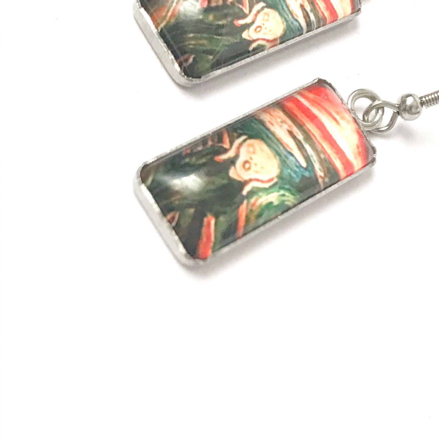 Famous Painting Charm Drop Earrings - Hanging Jewellery, Accessories, Art Lover Gift, Arty Gift, Painting Earrings, Silver Drop Earrings