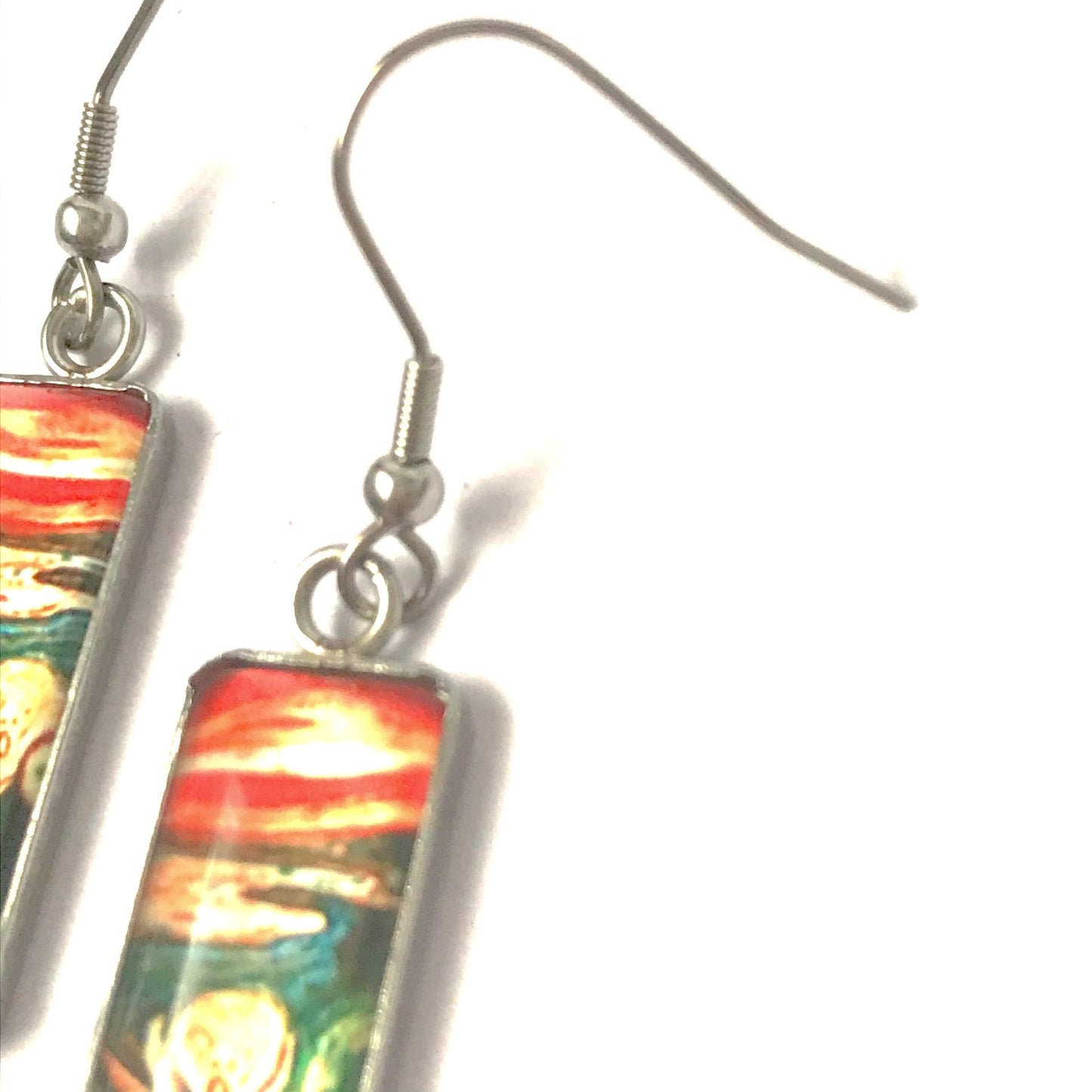 Famous Painting Charm Drop Earrings - Hanging Jewellery, Accessories, Art Lover Gift, Arty Gift, Painting Earrings, Silver Drop Earrings
