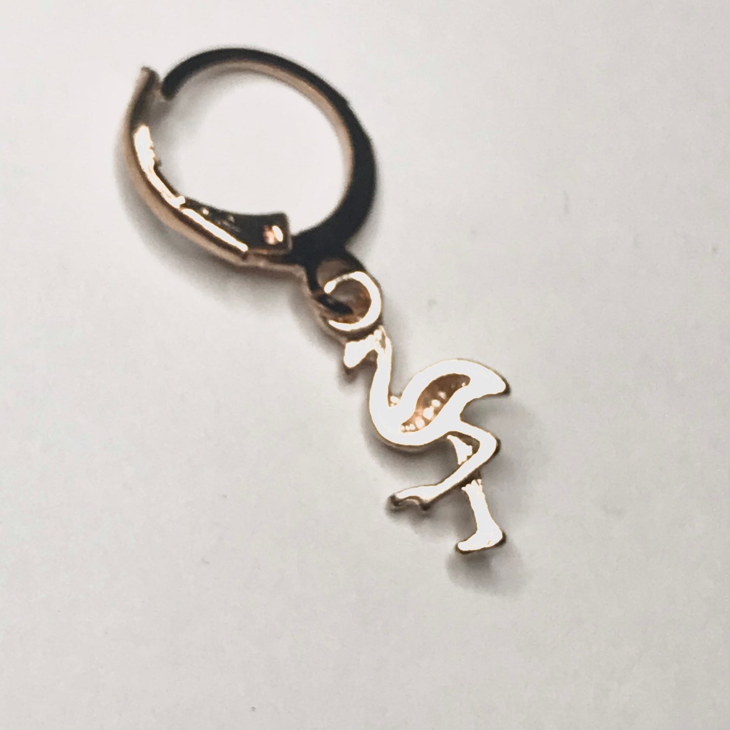 Gold Plated Flamingo Drop Earrings -  Abstract Earrings,Unique Earrings,Hanging Jewellery,Gold Accessories,Gold Jewellery,Gold Earrings