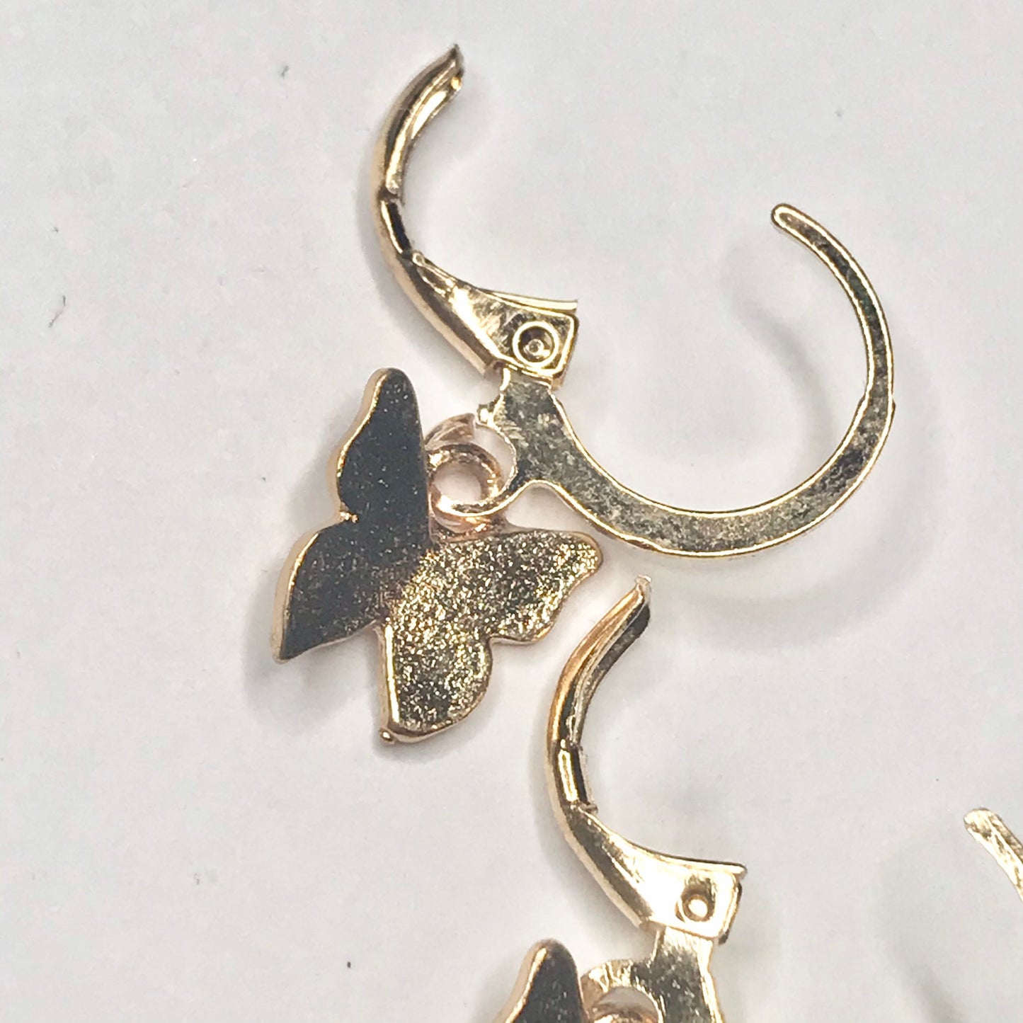 Gold Plated Butterfly Drop Earrings -  Abstract Earrings,Unique Earrings,Hanging Jewellery,Gold Accessories,Gold Jewellery,Gold Earrings