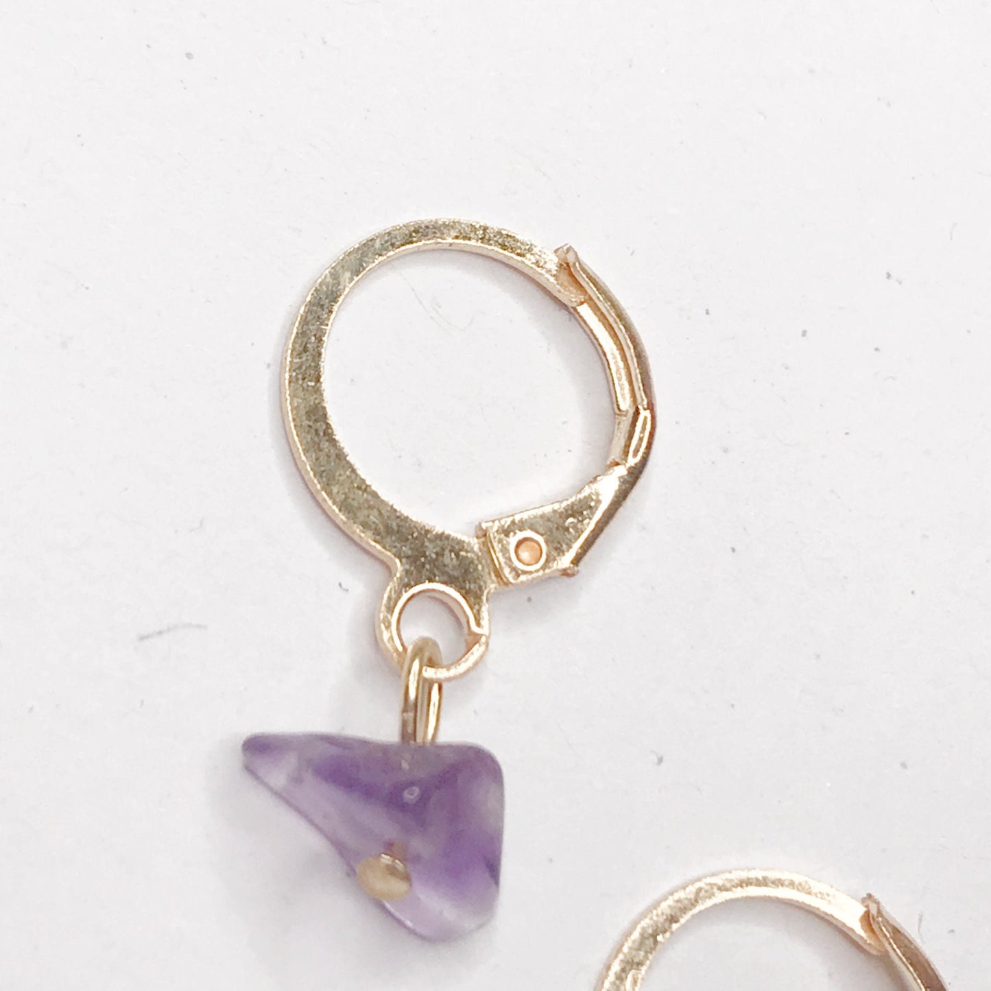 Gold Plated Purple Resin Drop Earrings -  Abstract Earrings,Unique Earrings,Hanging Jewellery,Gold Accessories,Gold Jewellery,Gold Earrings