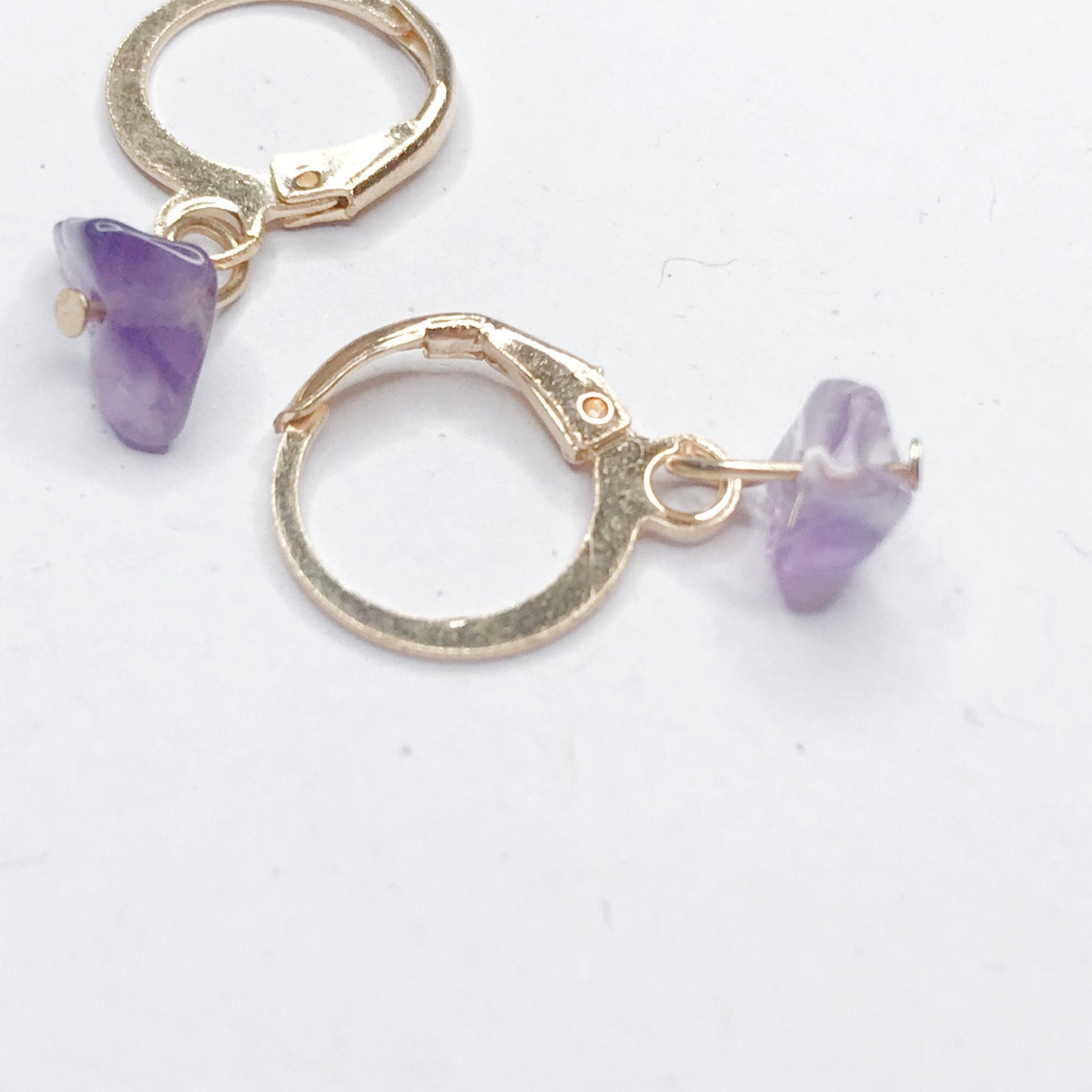 Gold Plated Purple Resin Drop Earrings -  Abstract Earrings,Unique Earrings,Hanging Jewellery,Gold Accessories,Gold Jewellery,Gold Earrings