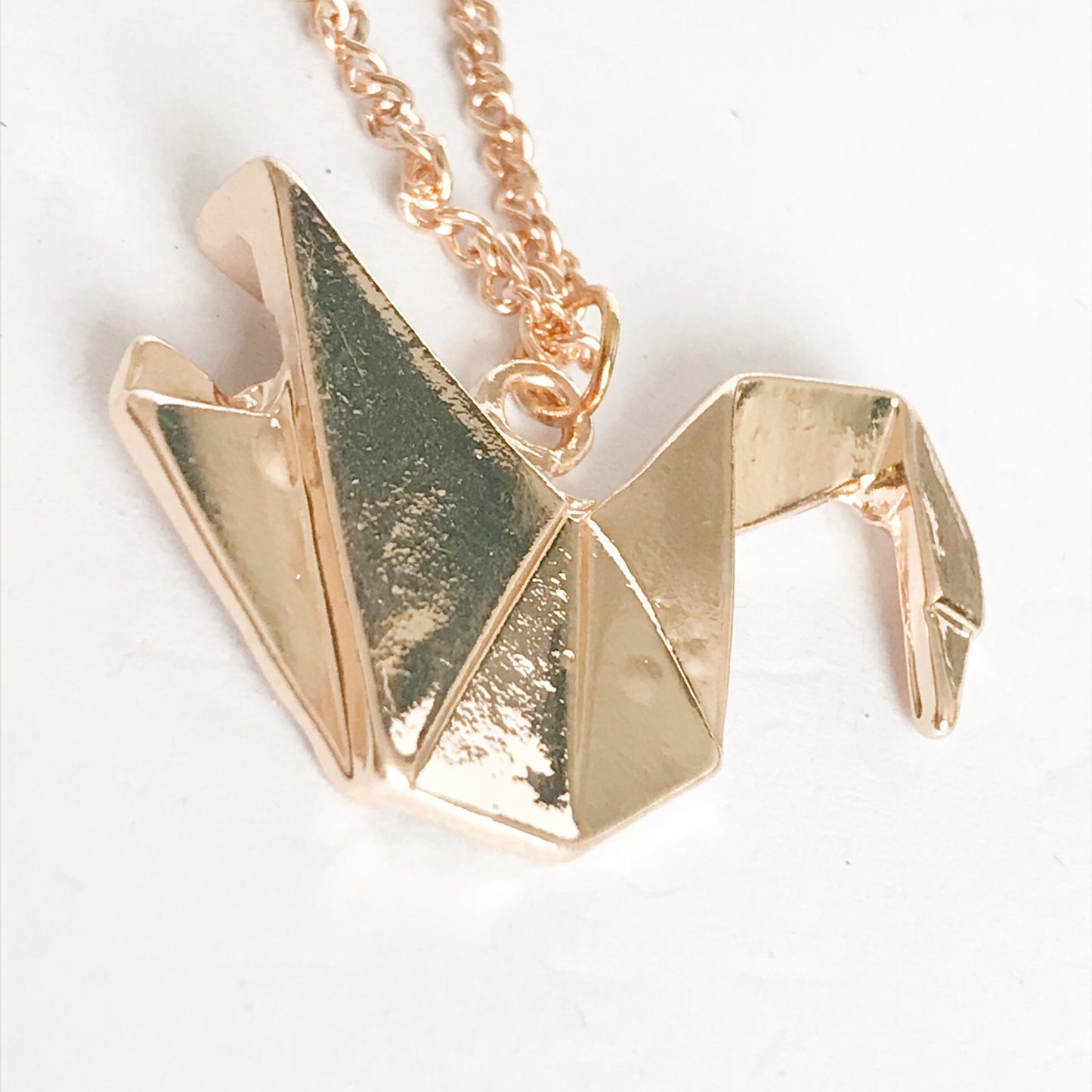 Gold Plated Origami Swan Necklace - Cat Charm,Jewellery,Accessories,Pendant Necklace,Drop Necklace,Charm Necklace,Origami Charm Necklace
