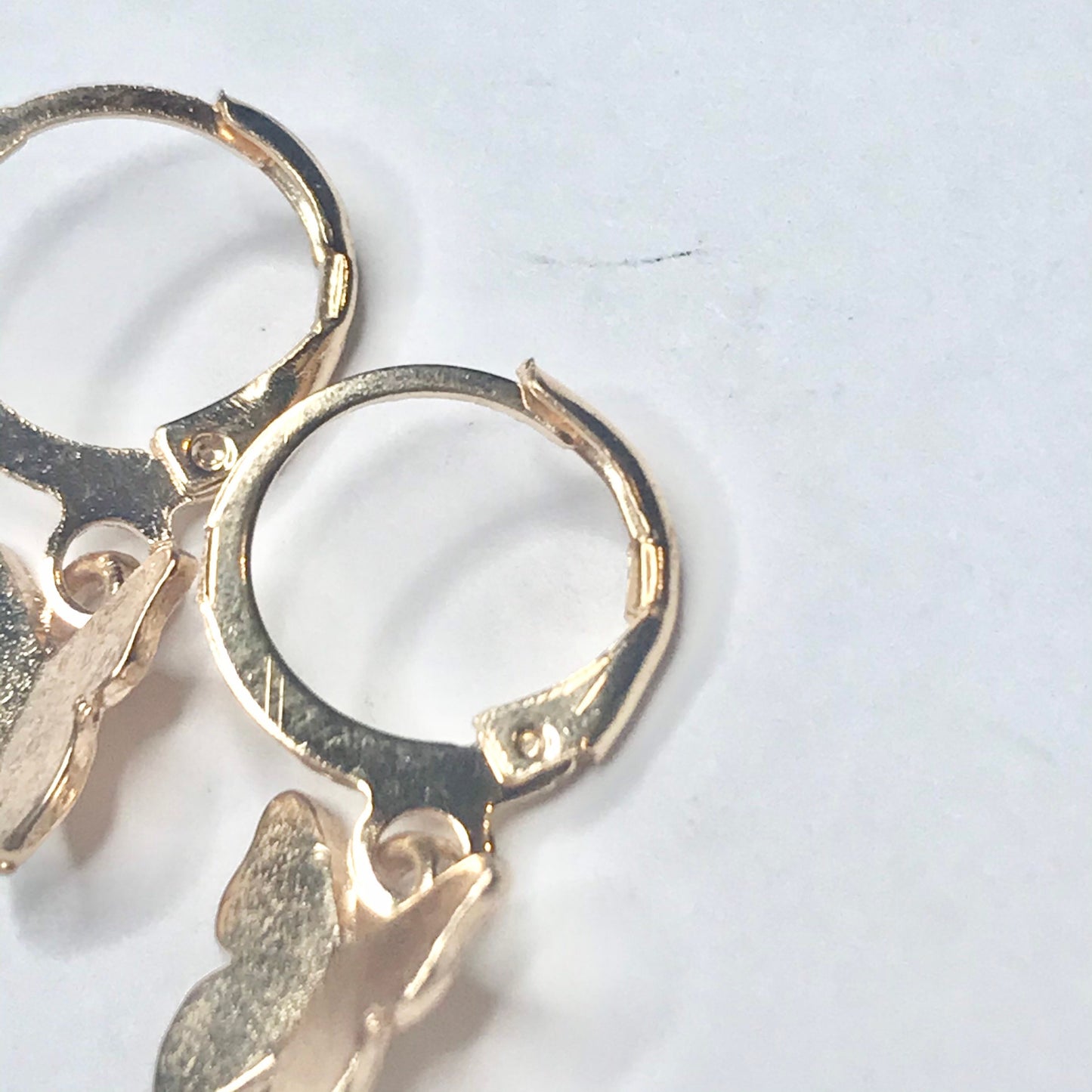 Gold Plated Butterfly Drop Earrings -  Abstract Earrings,Unique Earrings,Hanging Jewellery,Gold Accessories,Gold Jewellery,Gold Earrings