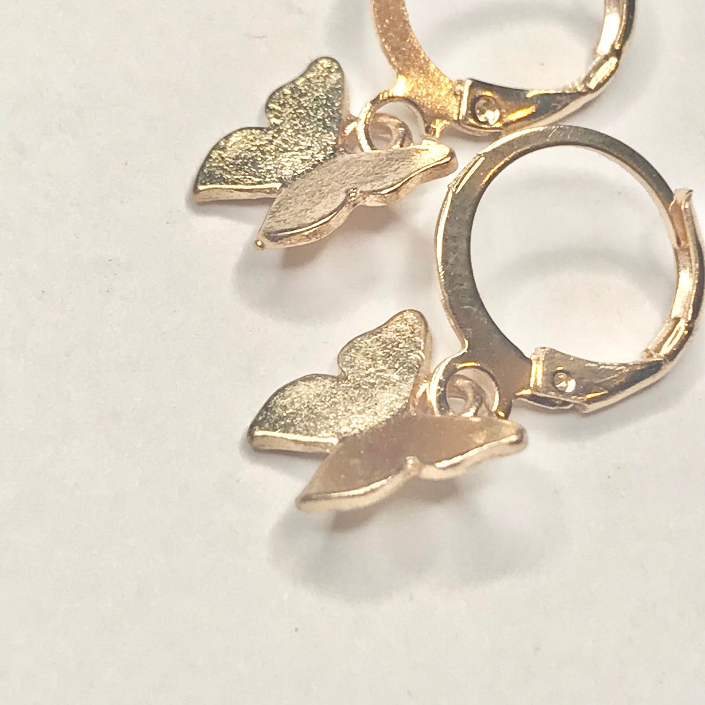 Gold Plated Butterfly Drop Earrings -  Abstract Earrings,Unique Earrings,Hanging Jewellery,Gold Accessories,Gold Jewellery,Gold Earrings