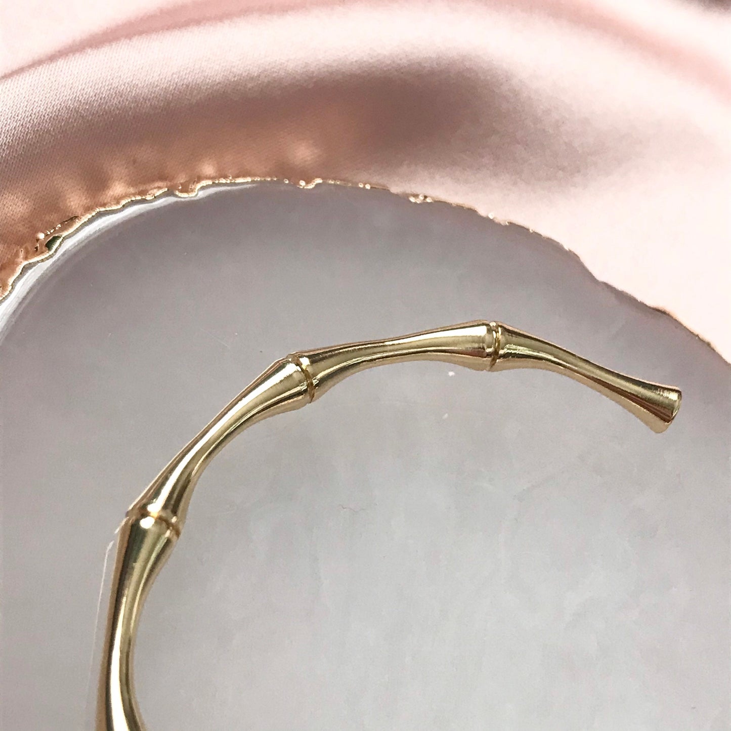Gold Plated Bamboo Bangle Bracelet - Gold Jewellery, Accessories, Gold Bangle, Bangle Jewellery,Minimal Bangle Bracelet,Gift For Her