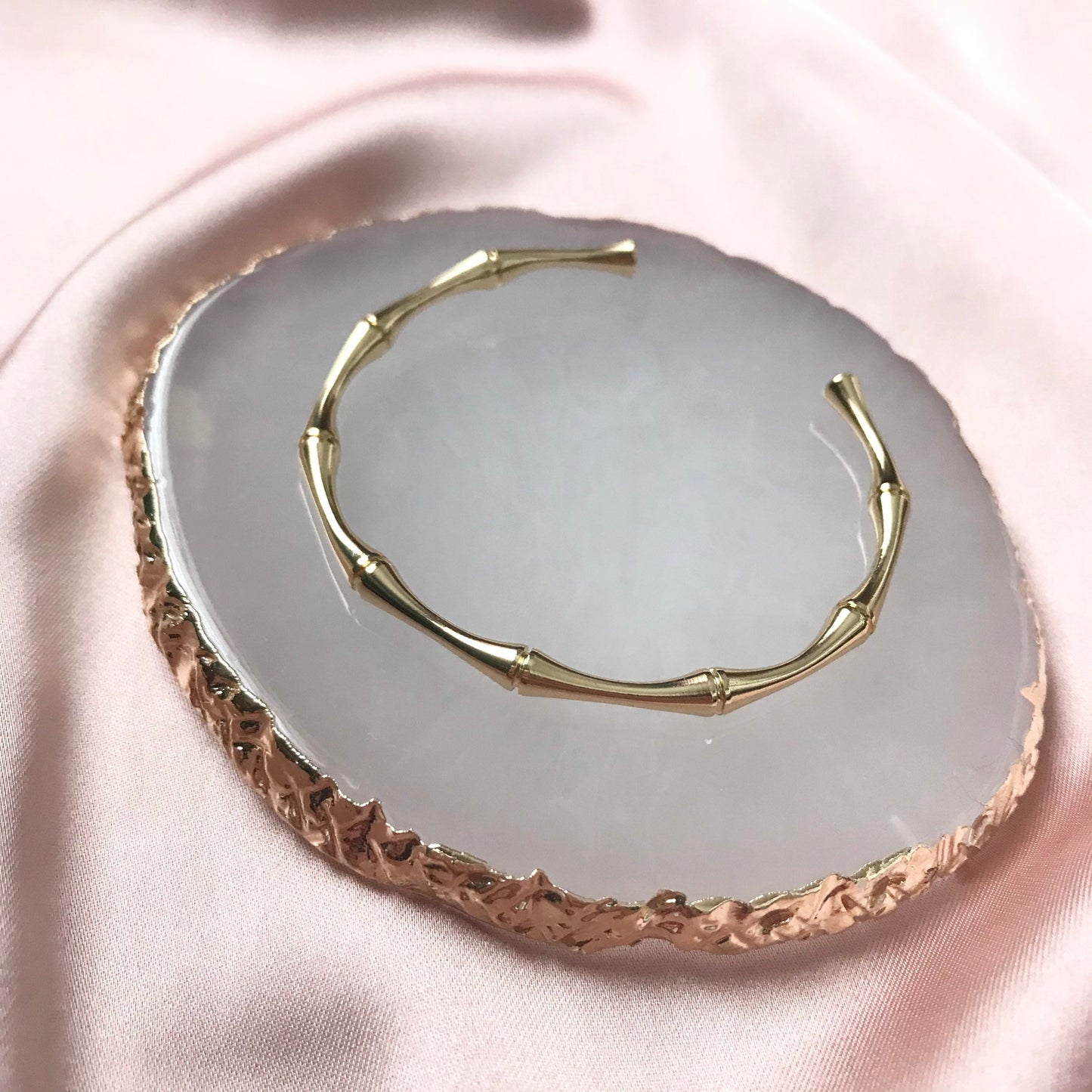 Gold Plated Bamboo Bangle Bracelet - Gold Jewellery, Accessories, Gold Bangle, Bangle Jewellery,Minimal Bangle Bracelet,Gift For Her