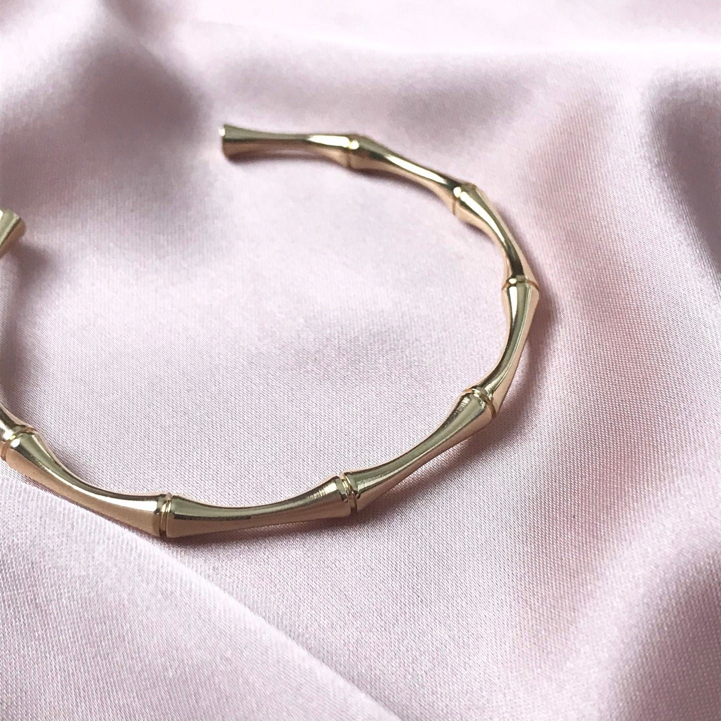 Gold Plated Bamboo Bangle Bracelet - Gold Jewellery, Accessories, Gold Bangle, Bangle Jewellery,Minimal Bangle Bracelet,Gift For Her
