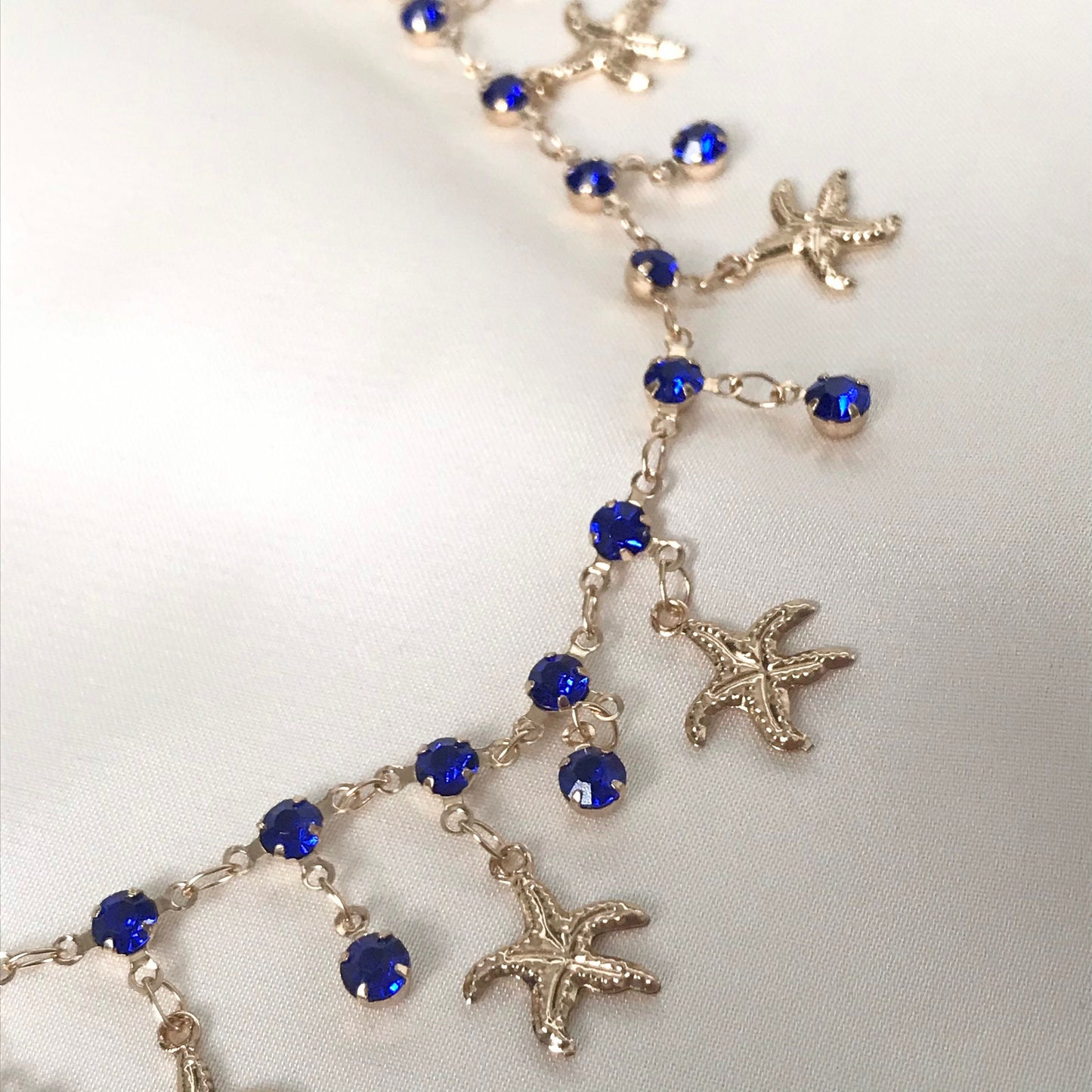 Blue Starfish Choker Necklace