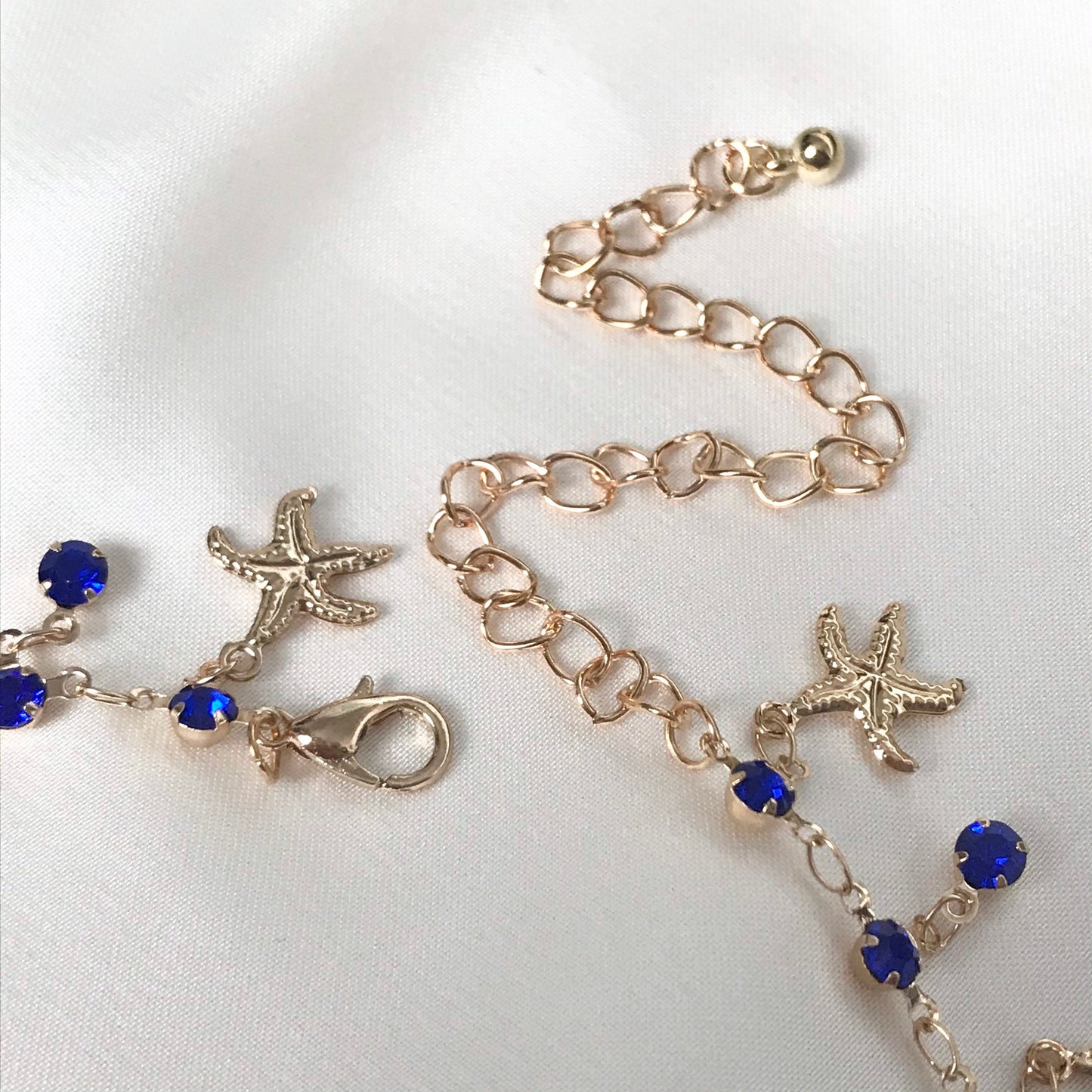 Blue Starfish Choker Necklace