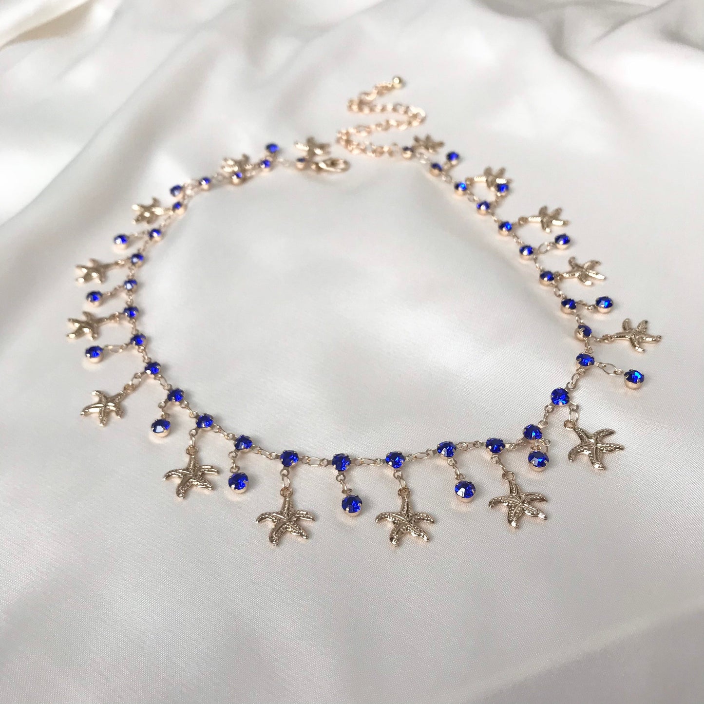 Blue Starfish Choker Necklace