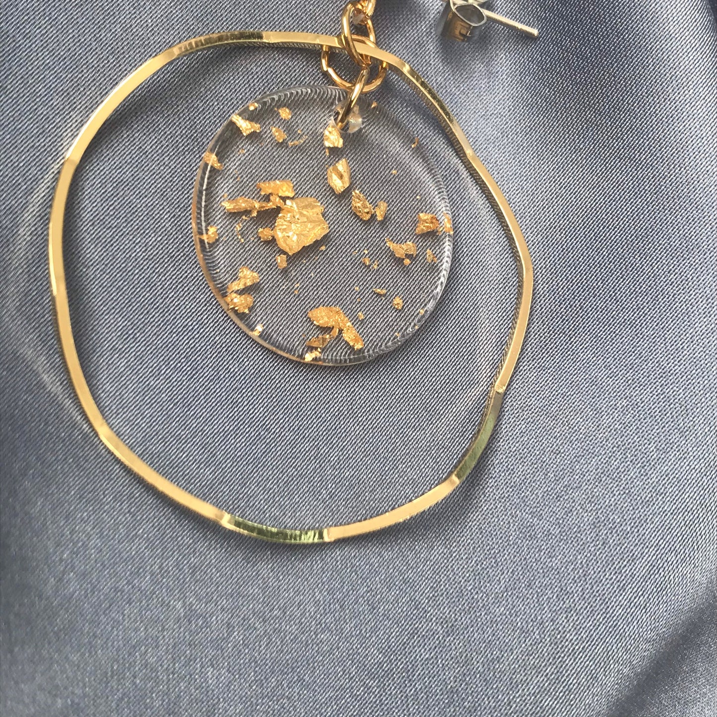 Gold Resin Drop Earrings -  Hanging Jewellery,Accessories,Gold Jewellery,Gold Earrings, Resin Earrings, Gold Resin, Gold Hoop Earrings