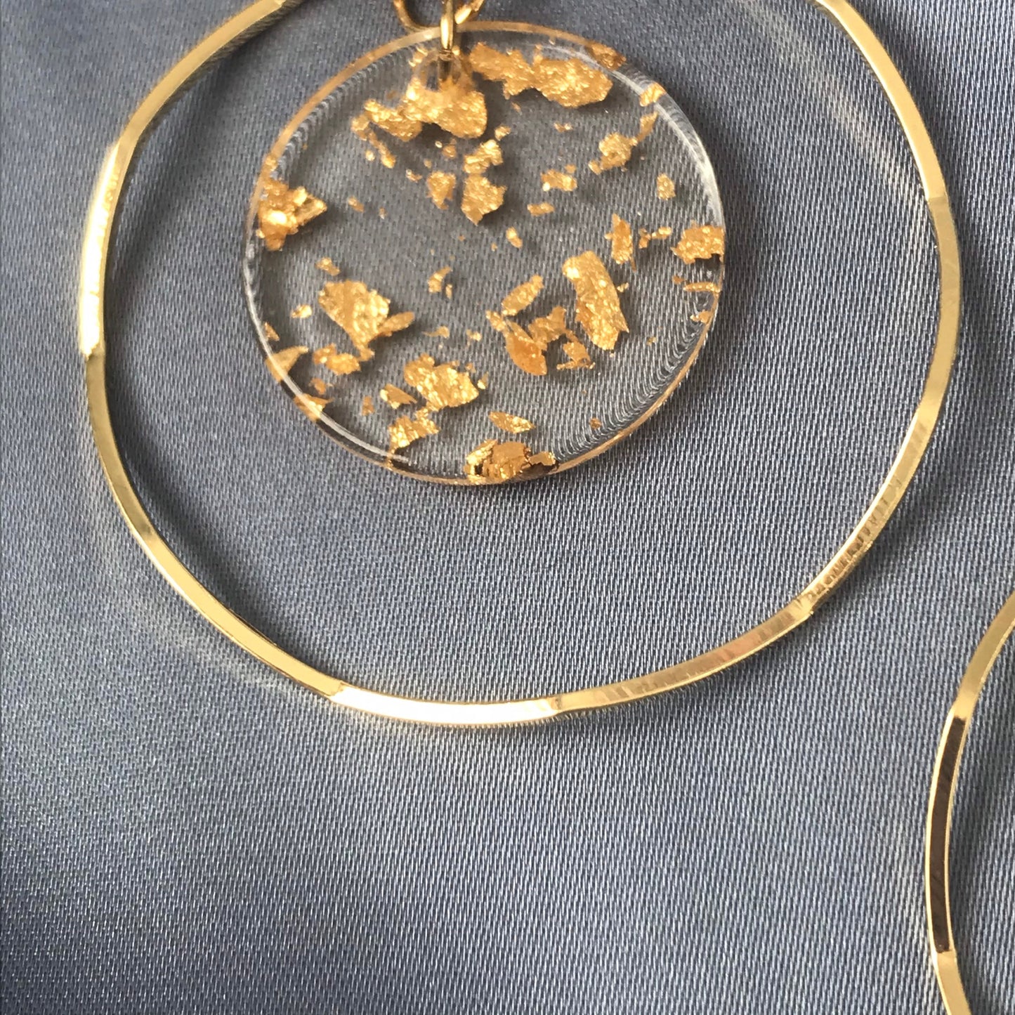 Gold Resin Drop Earrings -  Hanging Jewellery,Accessories,Gold Jewellery,Gold Earrings, Resin Earrings, Gold Resin, Gold Hoop Earrings