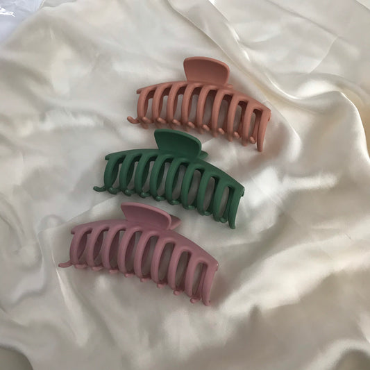 3 Hair Clamps - Hair Clip, Pink Hair Accessories, Green Hair Claw, Peach Hair Claw, Fashion Acessories, Minimalistic Hair Clips, Neutral