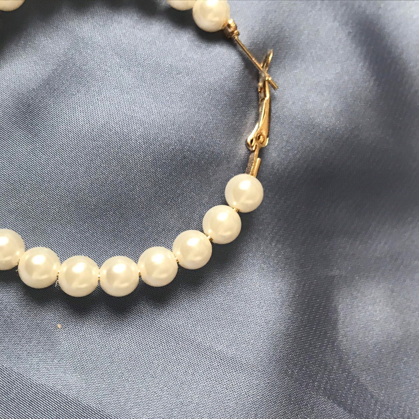 Faux Pearl Hoop Earrings - Pearl Jewellery, Accessories, Classic Earrings, Bead Earrings, Classy Earrings, Cute Earrings, Fashion Jewellery