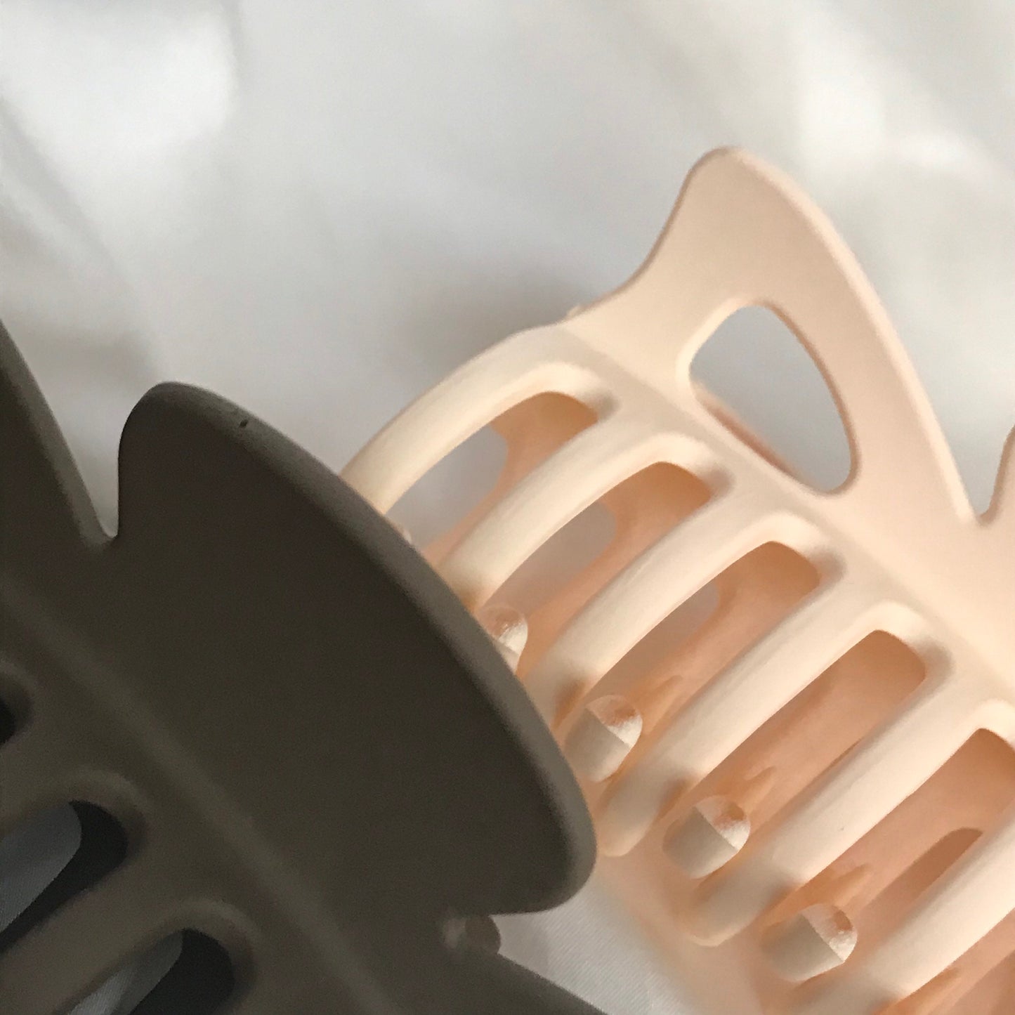 2 Hair Clamps - Hair Clip, Neutral Hair Accessories, Peach Hair Claw, Brown Hair Claw, Fashion Acessories, Minimalistic Hair Clips, Neutral