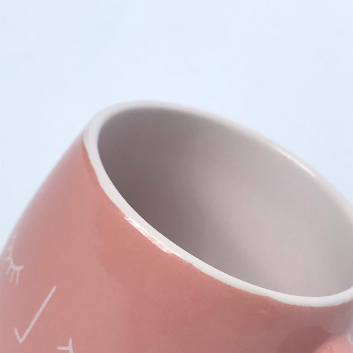 Large Dark Pink Face Mug - Coffee Cup,Gifts For Her,Herbal Tea Cup,Pink Mug,Cream Mug,Pink & White,Girly Mug,Cute Face Mug,Large Tea Mug