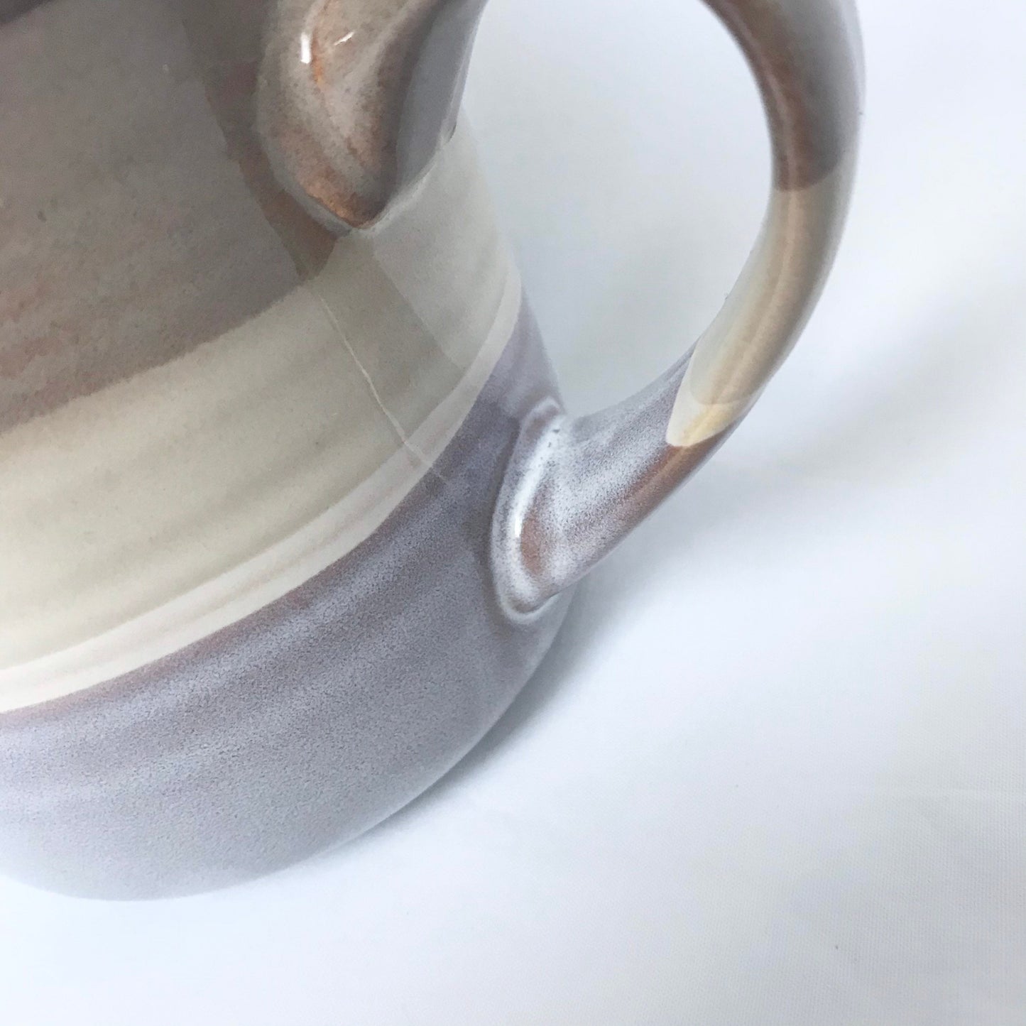Large Blue & Grey Striped Mug - Coffee Cup, Gifts For Her, Herbal Tea Cup, Stripy Mug, Sturdy Mug, Large Mug, Blue Mug, Grey Mug, Tea Mug