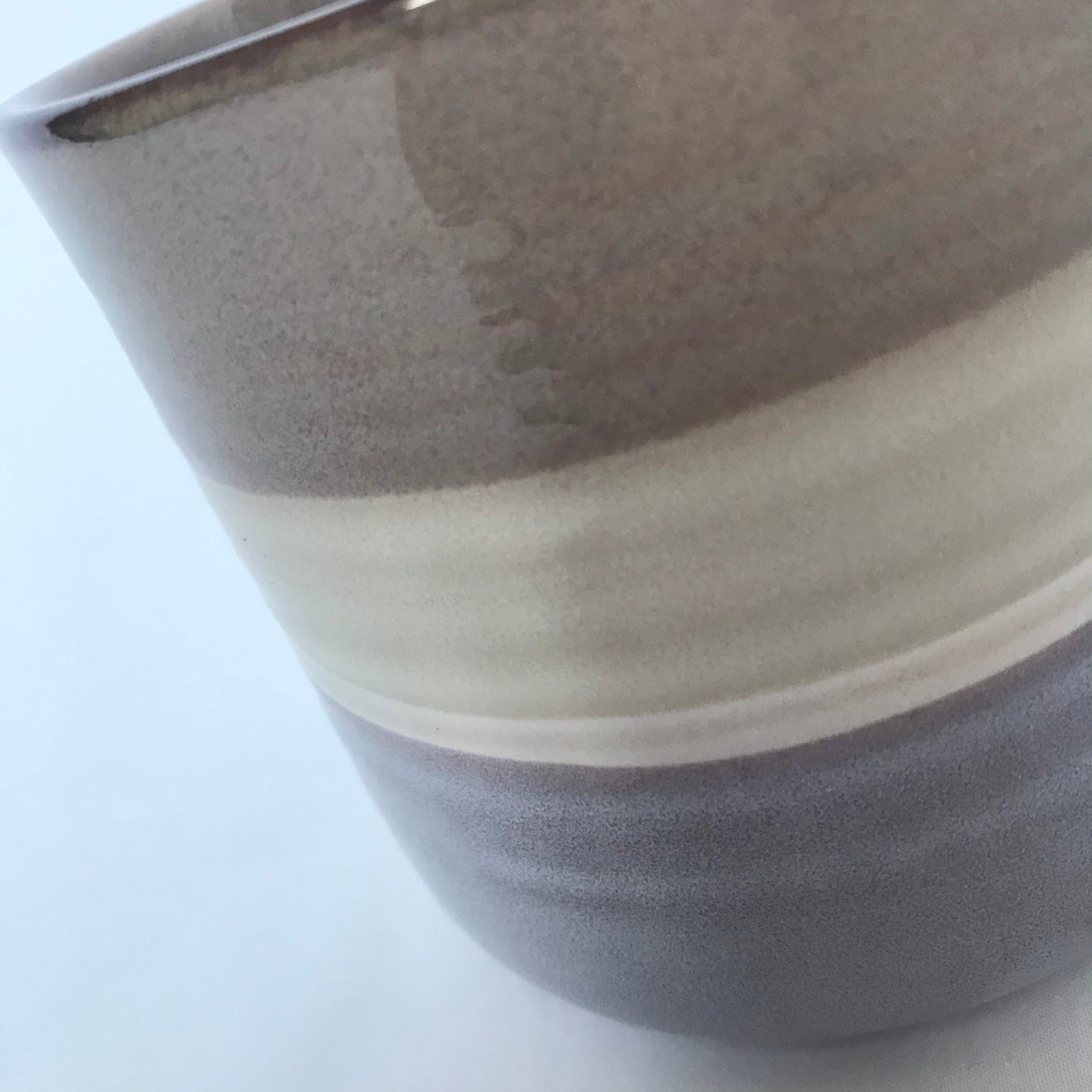 Large Blue & Grey Striped Mug - Coffee Cup, Gifts For Her, Herbal Tea Cup, Stripy Mug, Sturdy Mug, Large Mug, Blue Mug, Grey Mug, Tea Mug