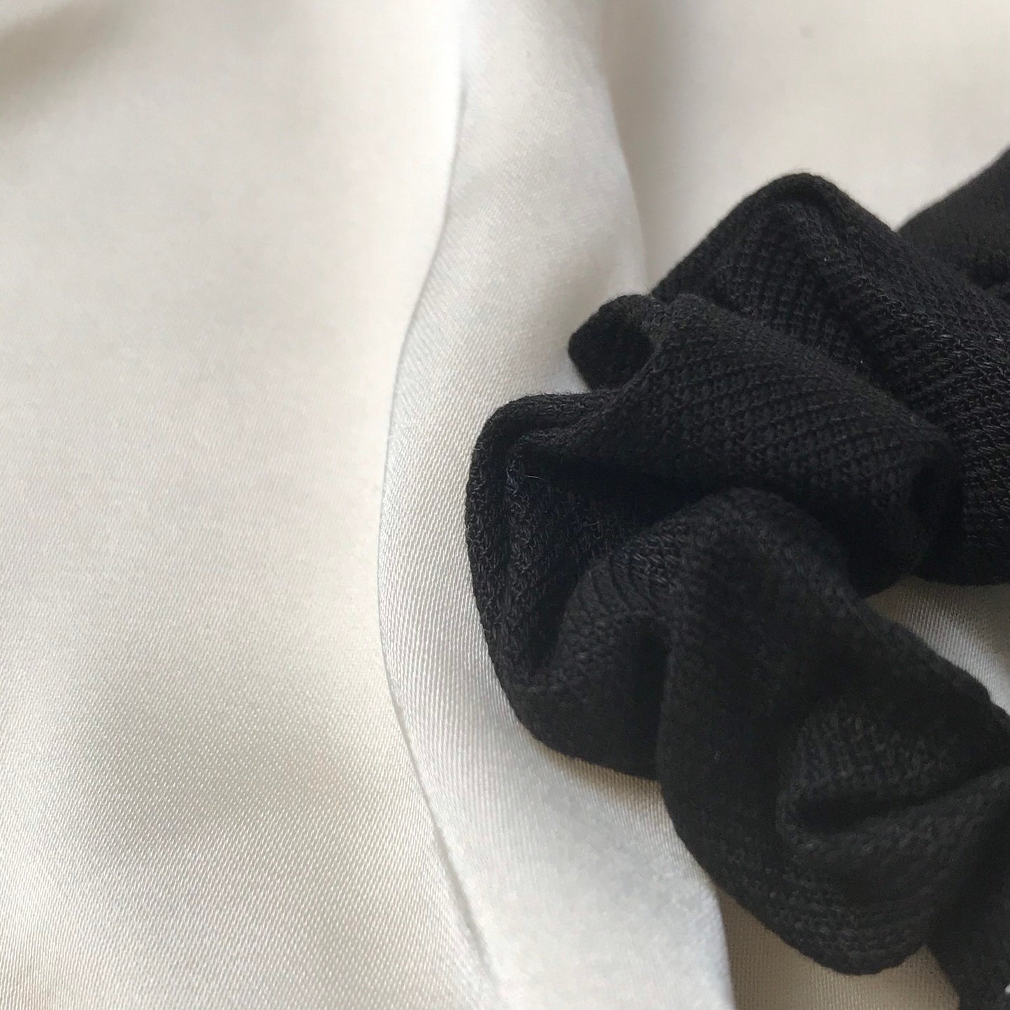 Black Biodegradable Tencel Hair Scrunchie - Hair Bobble, Compostable, Eco Friendly, Plastic Free, Hair Accessories, Neutral Colour