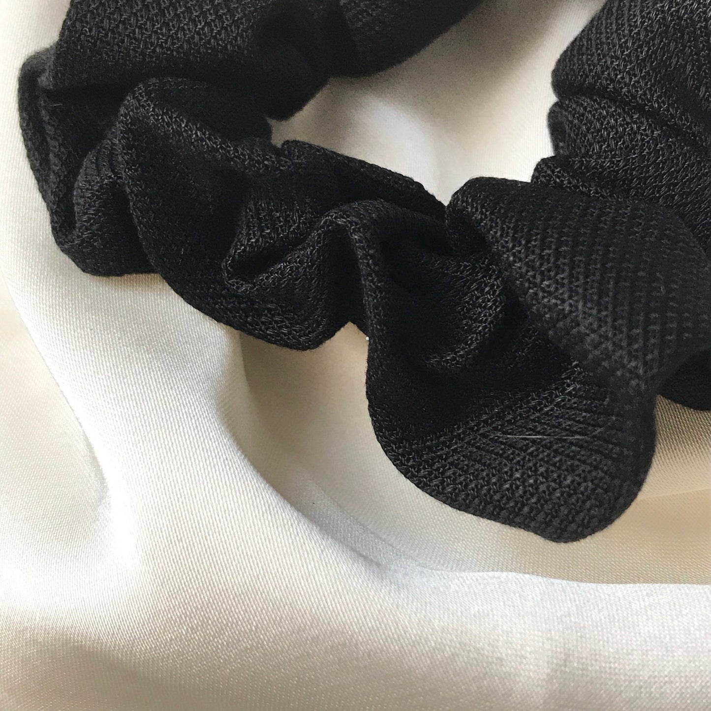 Black Biodegradable Tencel Hair Scrunchie - Hair Bobble, Compostable, Eco Friendly, Plastic Free, Hair Accessories, Neutral Colour
