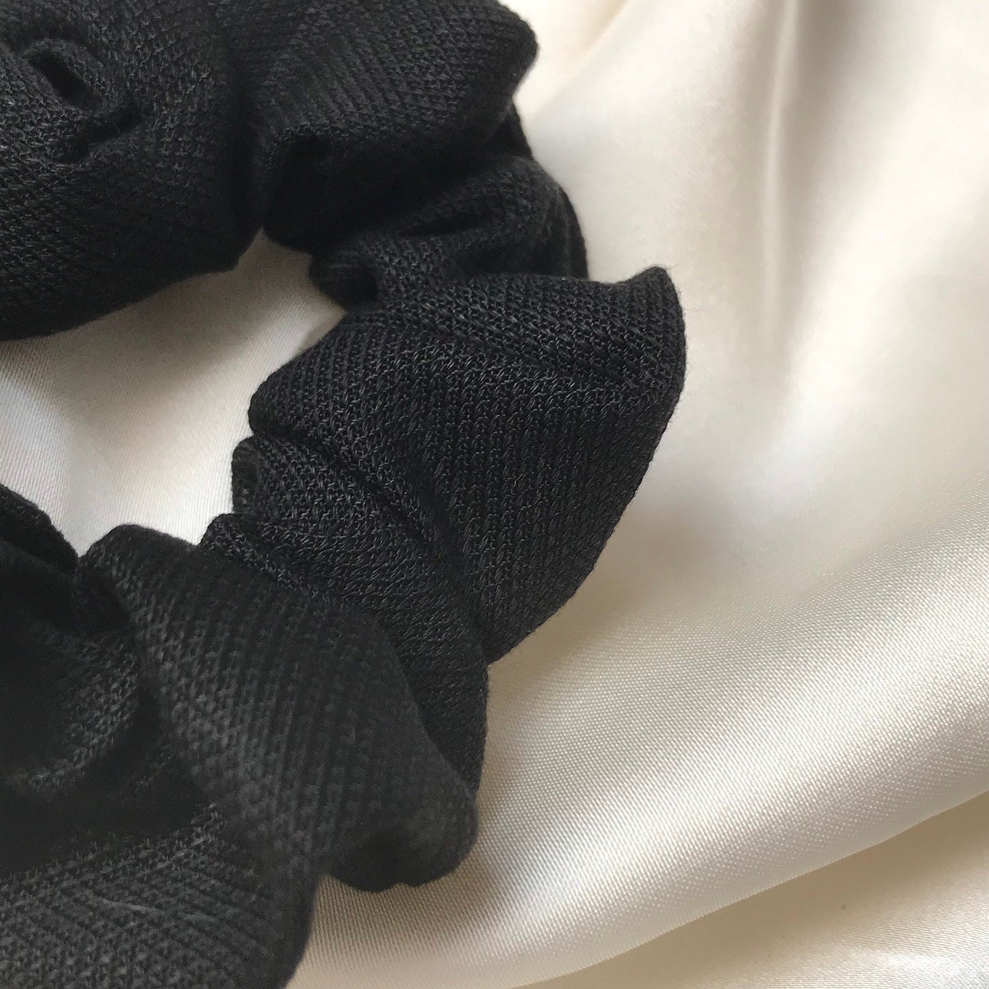 Black Biodegradable Tencel Hair Scrunchie - Hair Bobble, Compostable, Eco Friendly, Plastic Free, Hair Accessories, Neutral Colour