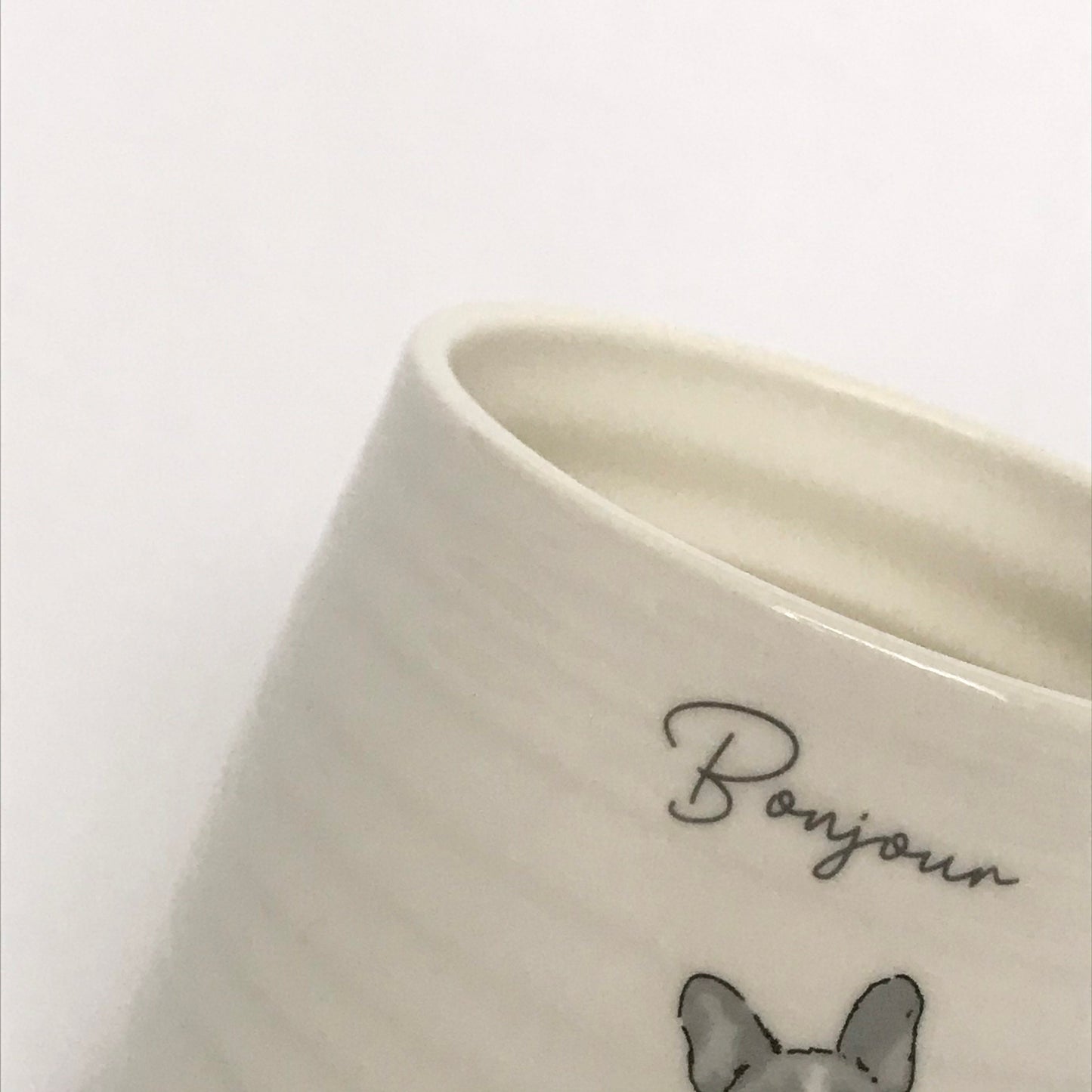 Pink Striped Dog Mug - Baby Pink Mug, Coffee Cup, Gifts For Her, Herbal Tea Cup, Ridgid Mug, French Bulldog Mug, Slogan Mug, Funny Mug