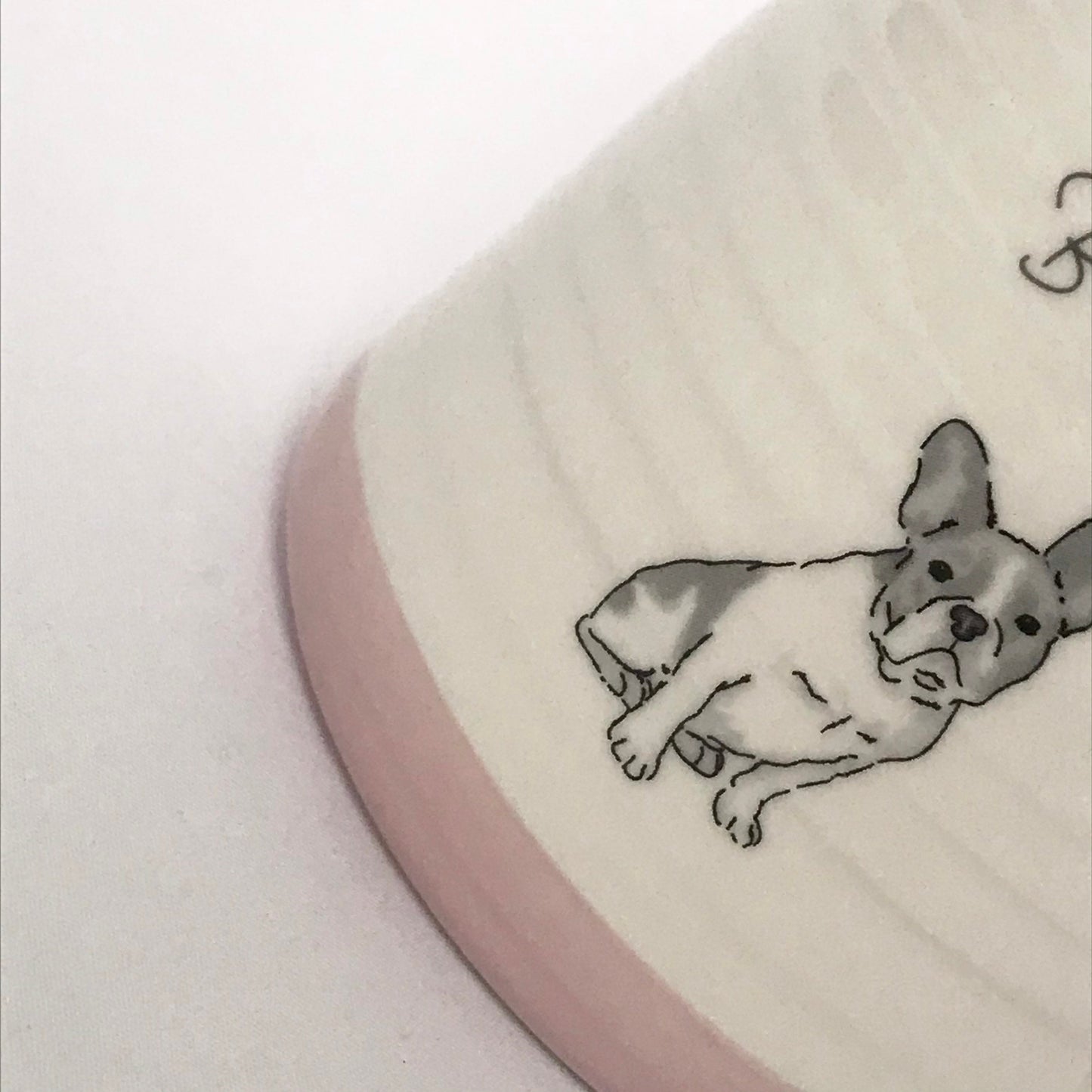 Pink Striped Dog Mug - Baby Pink Mug, Coffee Cup, Gifts For Her, Herbal Tea Cup, Ridgid Mug, French Bulldog Mug, Slogan Mug, Funny Mug