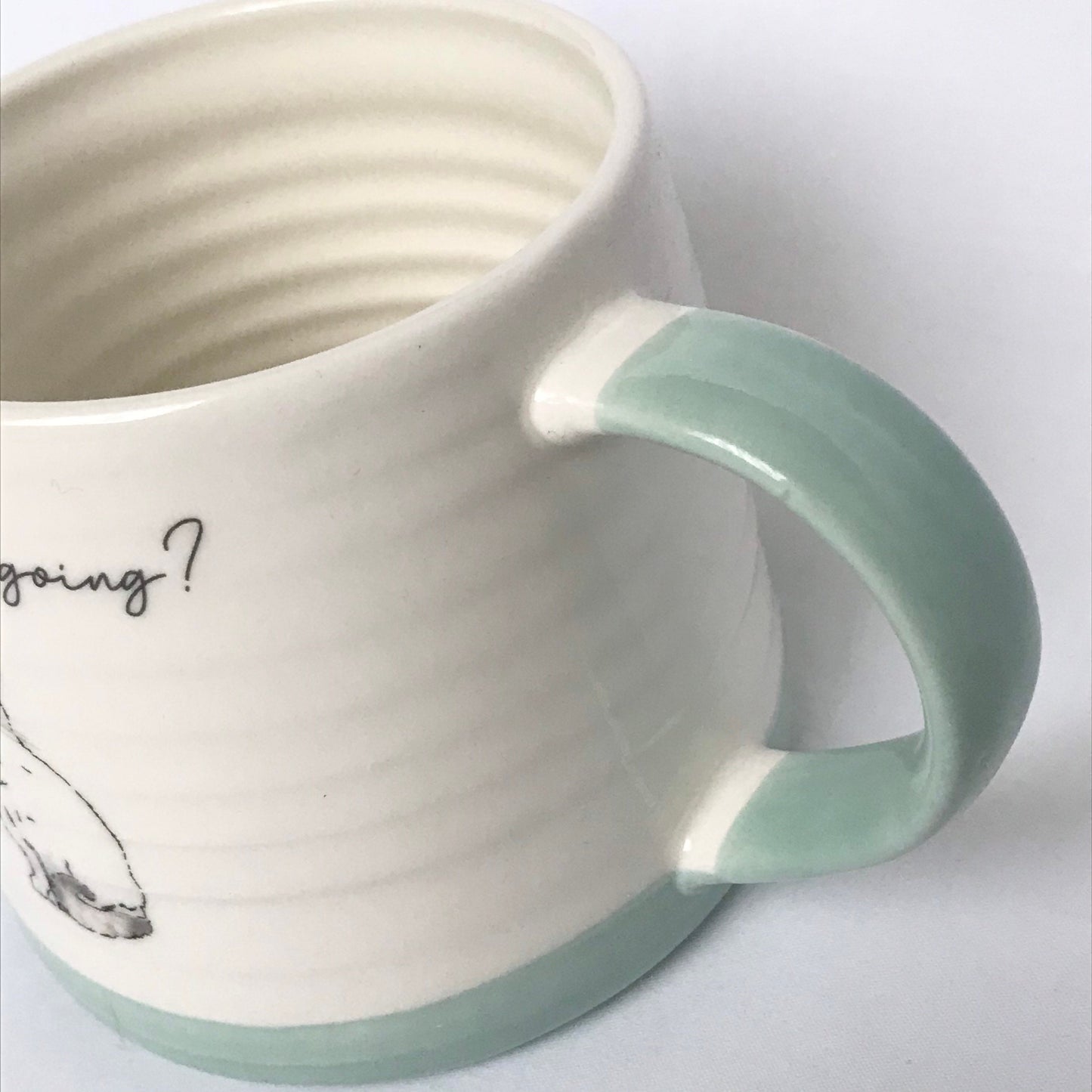 Blue Striped Cat Mug - Blue Mug, Coffee Cup, Gifts For Her, Herbal Tea Cup, Ridgid Mug, Slogan Mug, Funny Cat Mug, Cat Lover Gift Mug