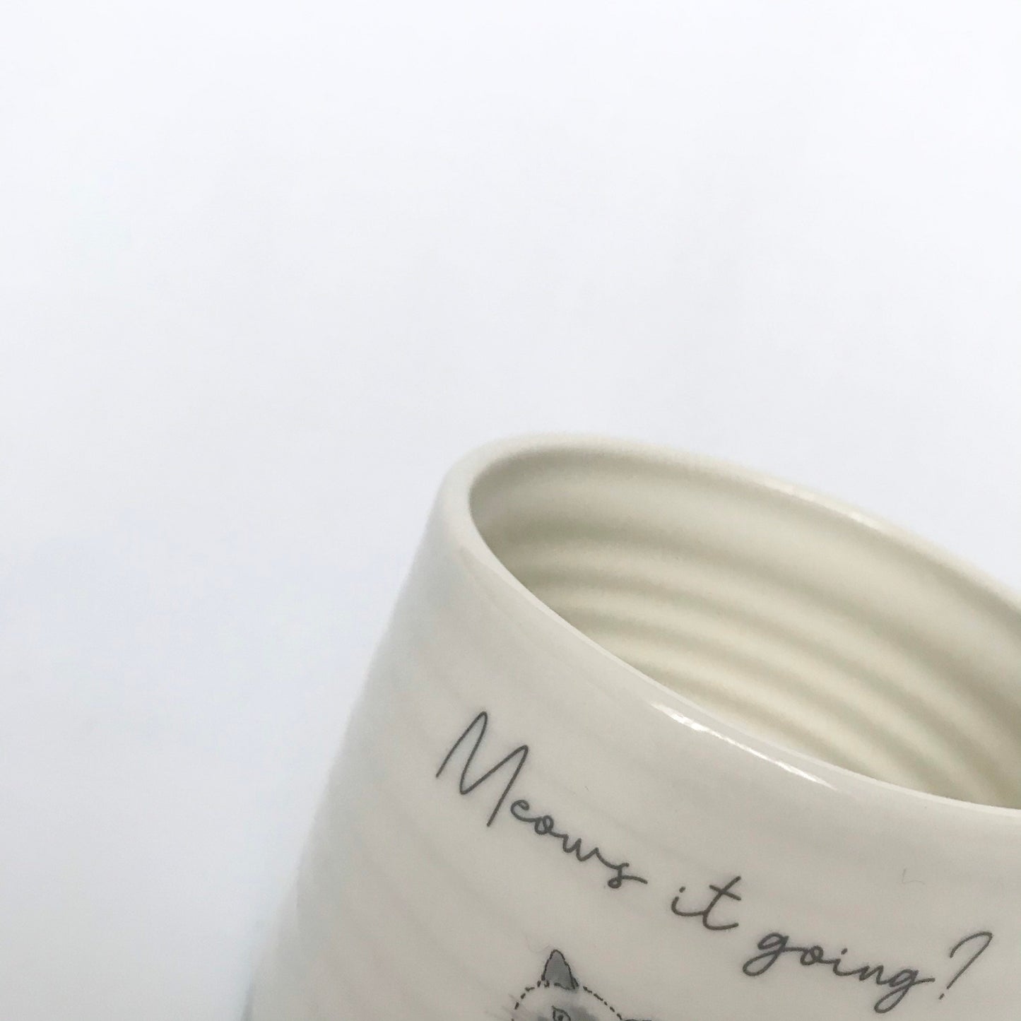 Blue Striped Cat Mug - Blue Mug, Coffee Cup, Gifts For Her, Herbal Tea Cup, Ridgid Mug, Slogan Mug, Funny Cat Mug, Cat Lover Gift Mug