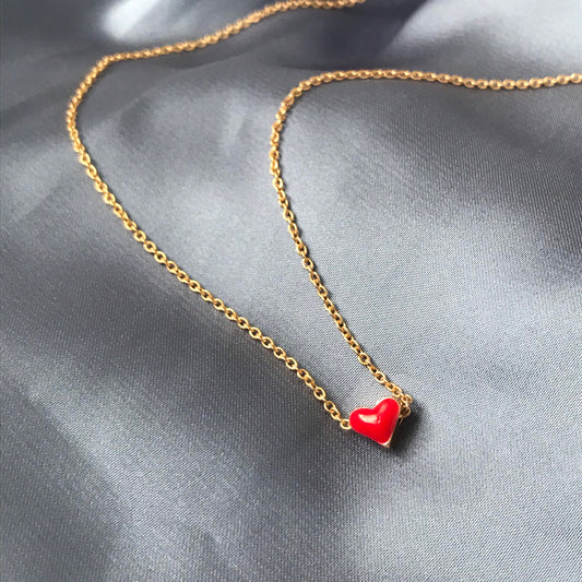 Gold Heart Necklace - Medallion, Jewellery, Accessories, Pendant Necklace, Drop Necklace, Charm Necklace, Heart Charm Necklace, Gold Heart