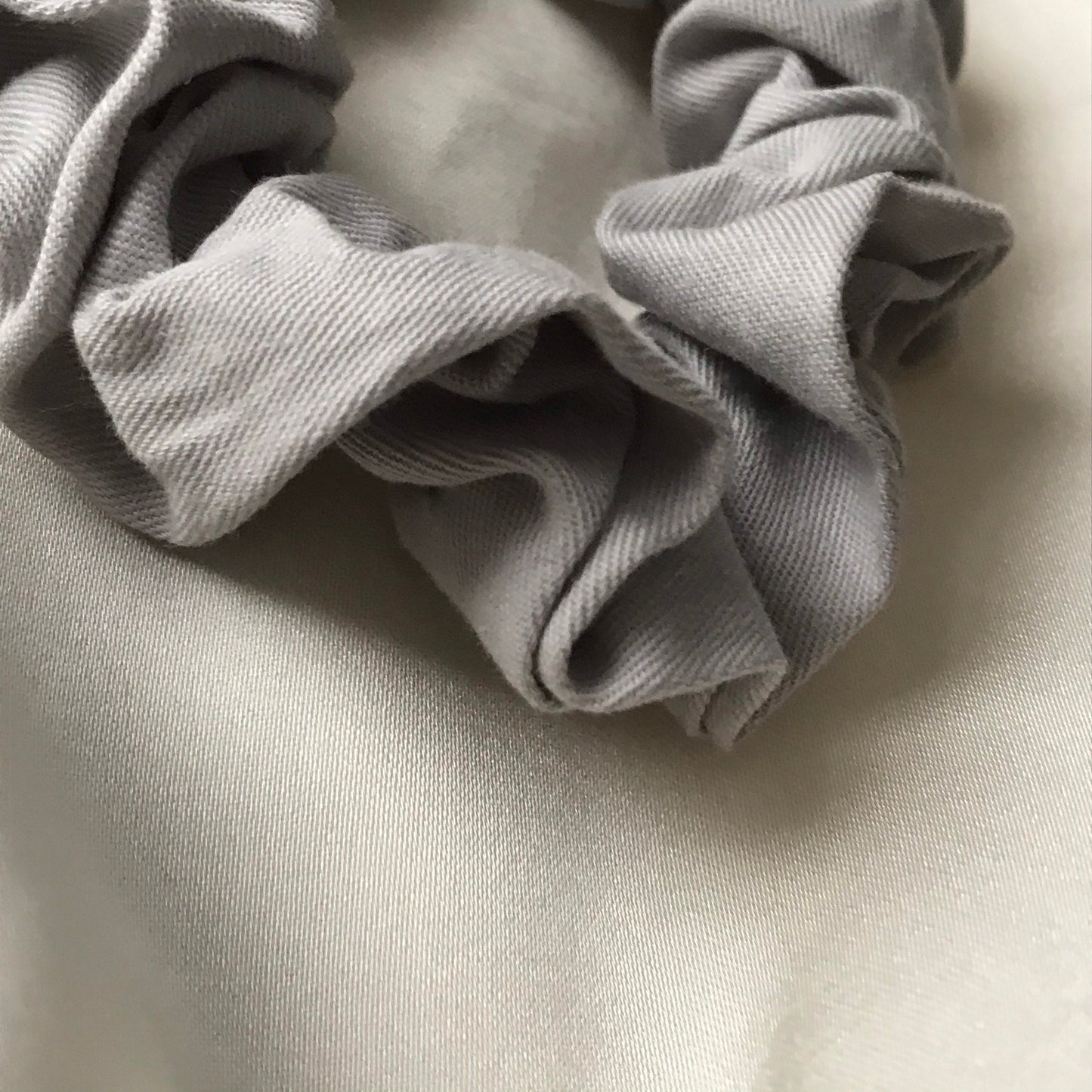 Grey Biodegradable Tencel Hair Scrunchie - Hair Bobble, Compostable, Eco Friendly, Plastic Free, Hair Accessories, Neutral Colour