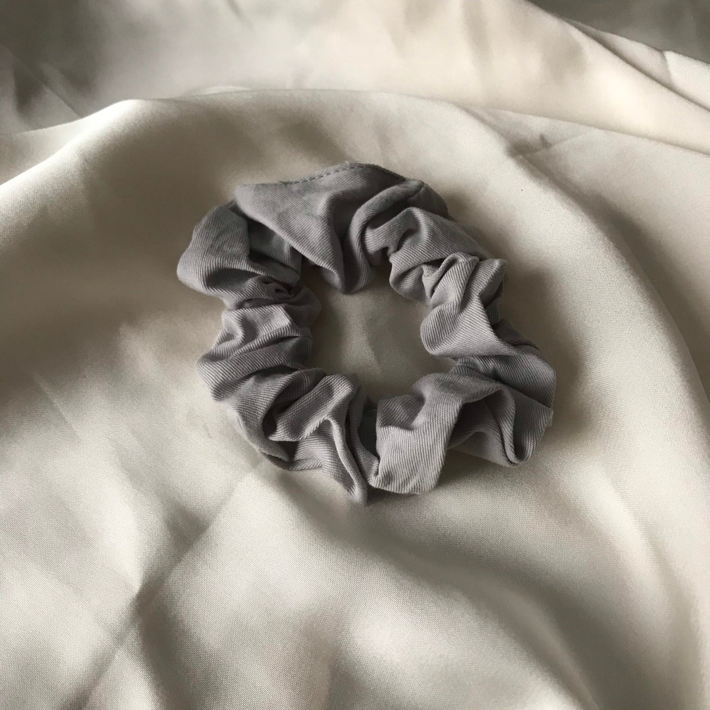 Grey Biodegradable Tencel Hair Scrunchie - Hair Bobble, Compostable, Eco Friendly, Plastic Free, Hair Accessories, Neutral Colour