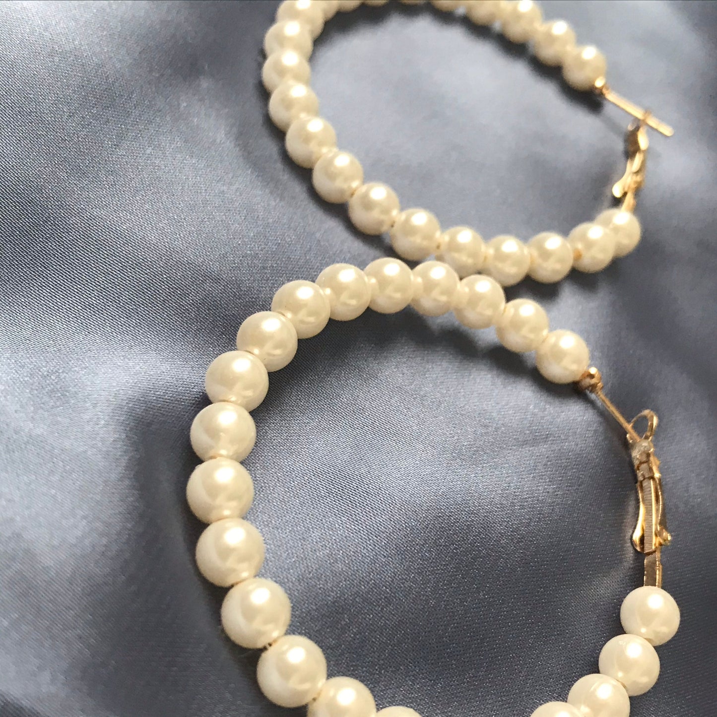 Faux Pearl Hoop Earrings - Pearl Jewellery, Accessories, Classic Earrings, Bead Earrings, Classy Earrings, Cute Earrings, Fashion Jewellery