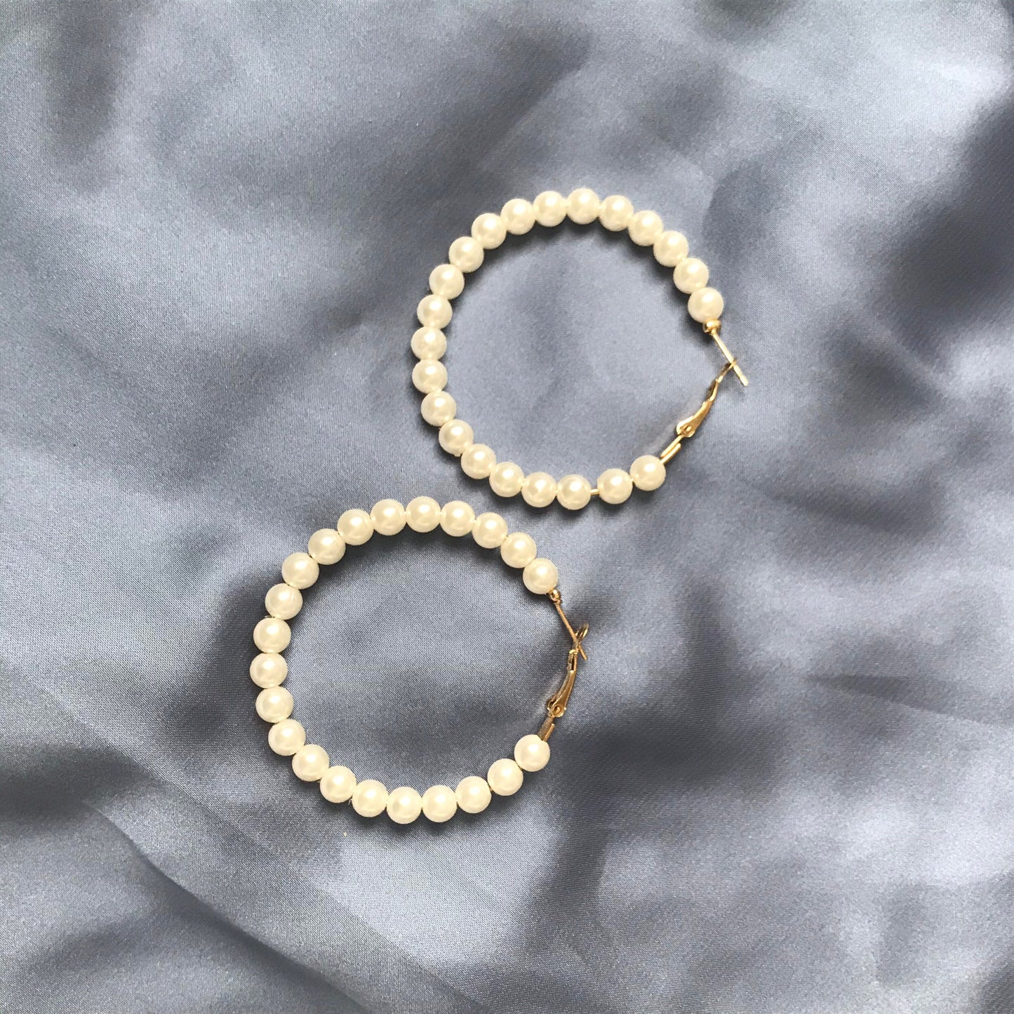 Faux Pearl Hoop Earrings - Pearl Jewellery, Accessories, Classic Earrings, Bead Earrings, Classy Earrings, Cute Earrings, Fashion Jewellery
